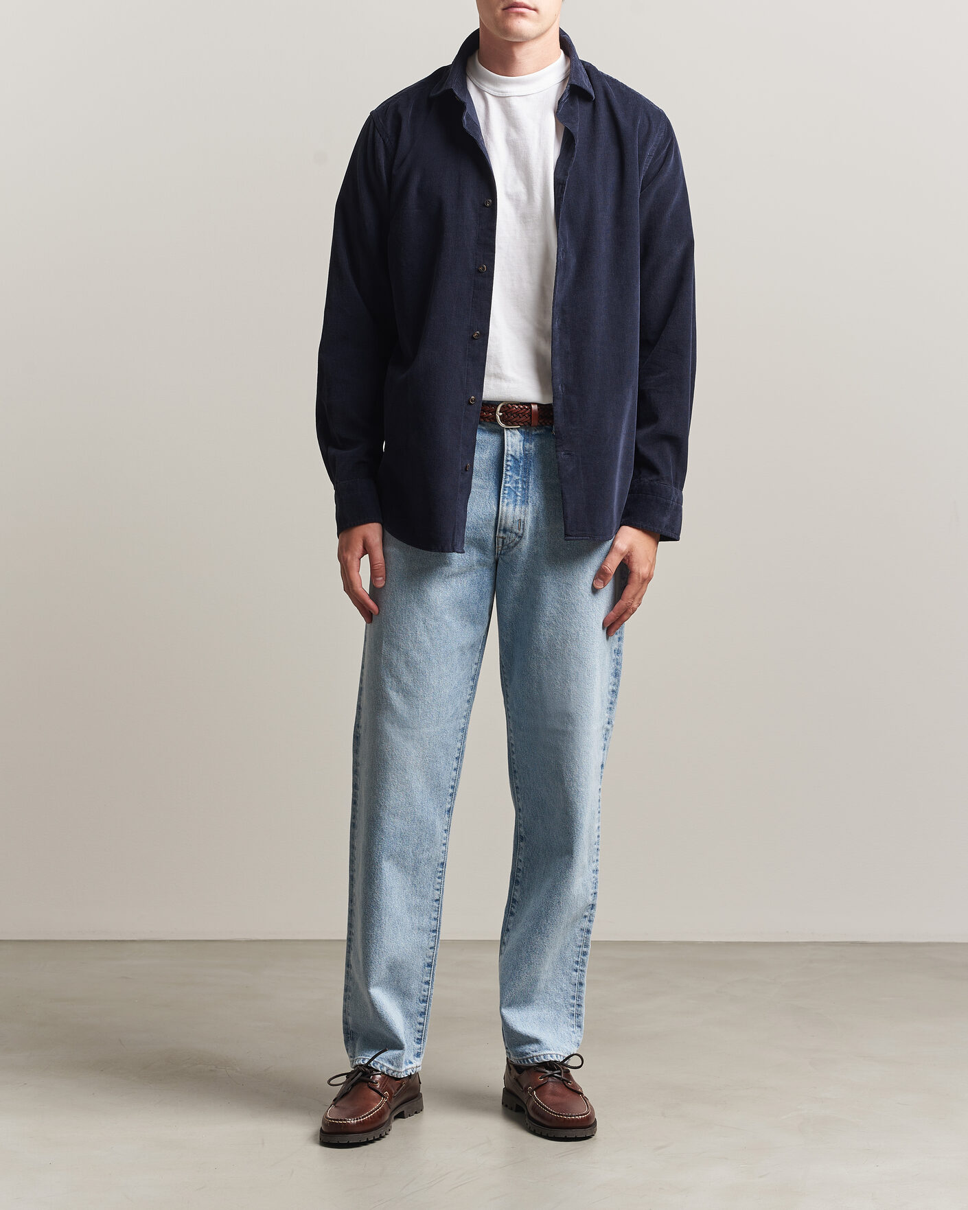 Homme | Chemises | Gant | Regular Fit Baby Cord Shirt Evening Blue
