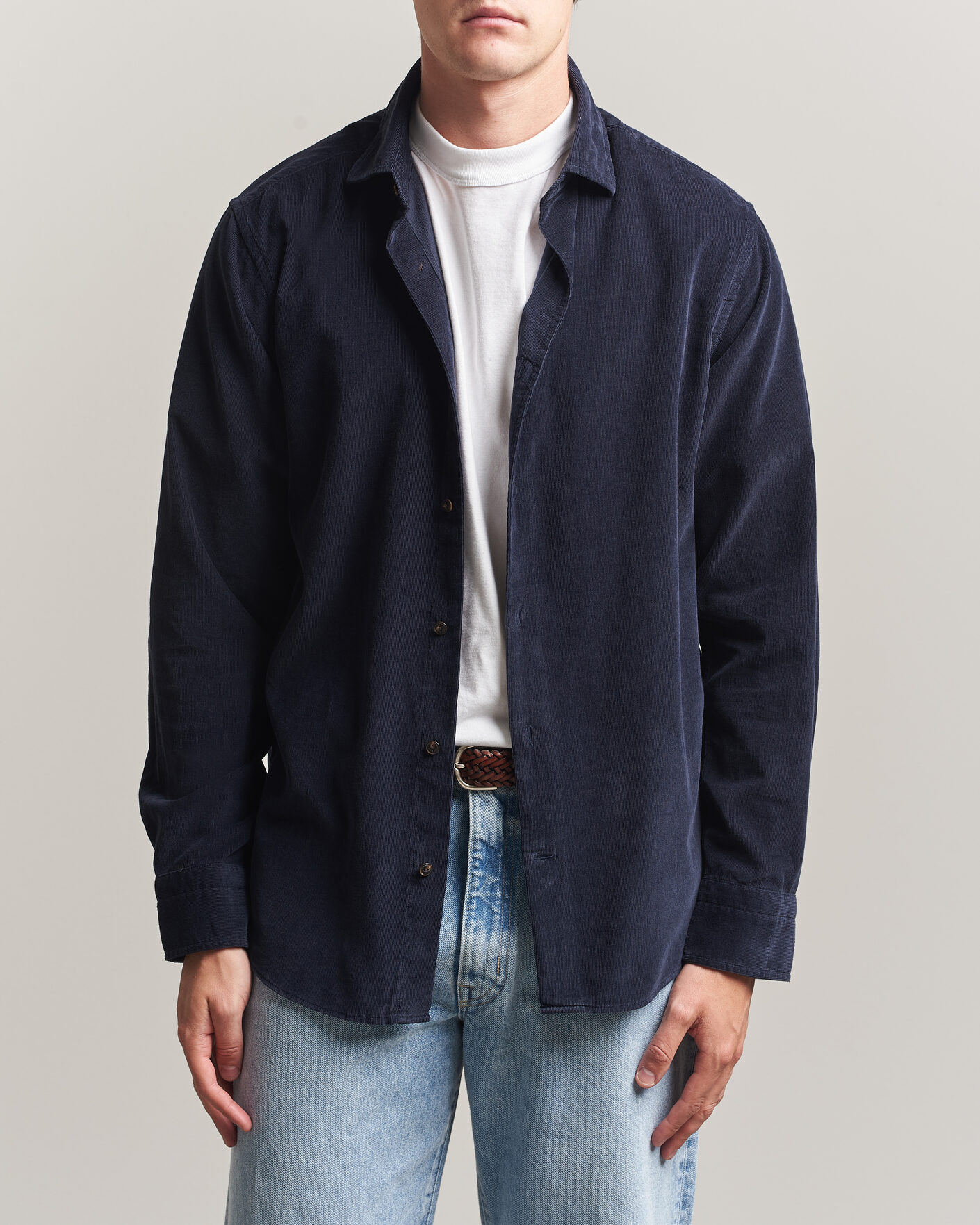 Homme | Chemises | Gant | Regular Fit Baby Cord Shirt Evening Blue