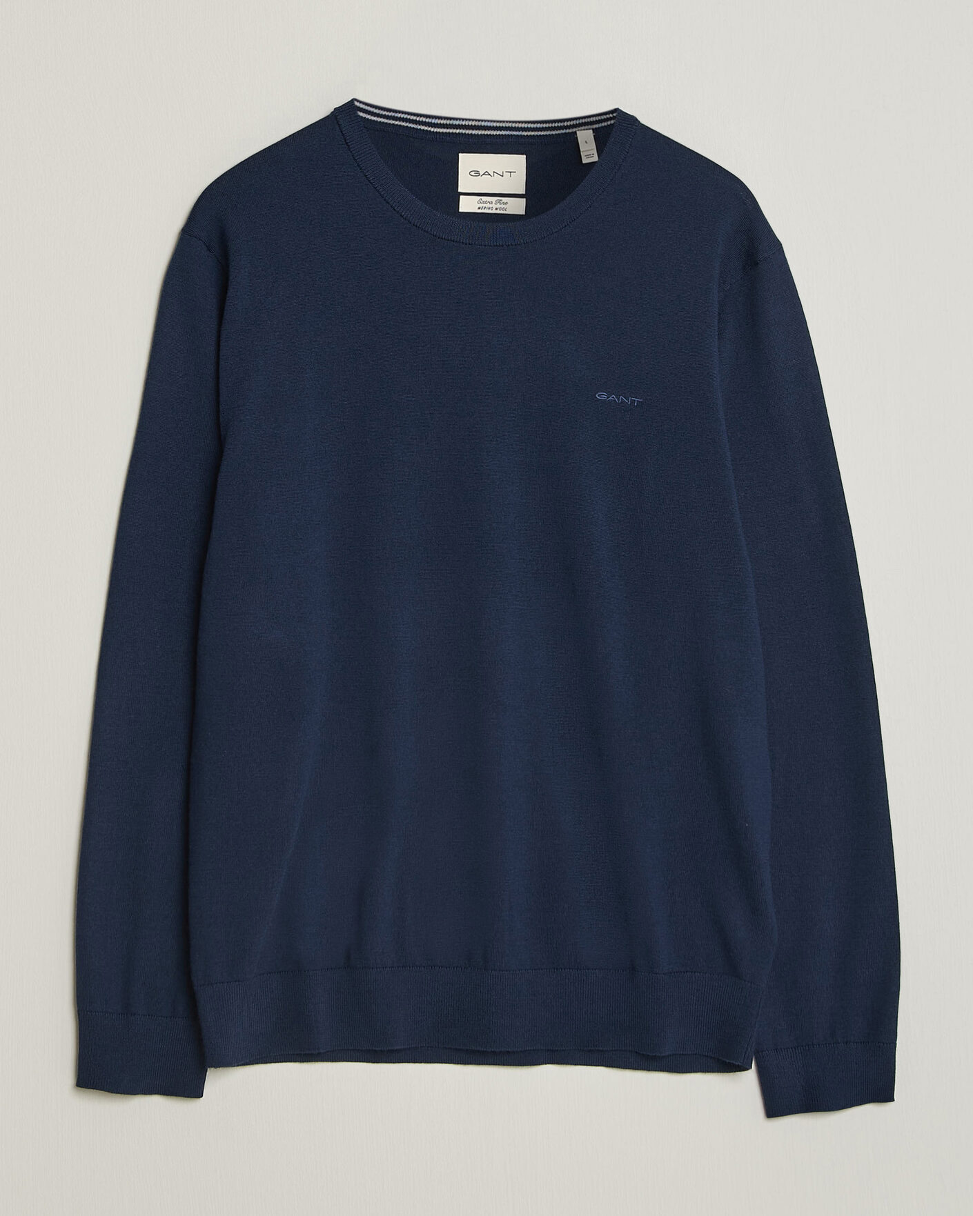 Homme | Pulls Et Tricots | Gant | Extrafine Merino Knitted Crew Neck Marine
