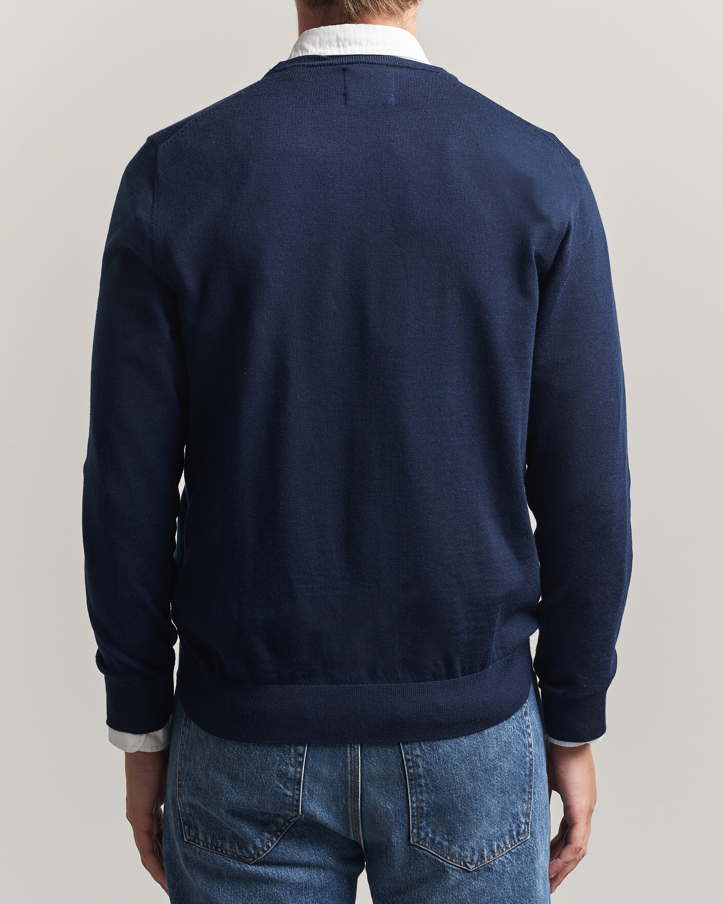 Homme | Pulls Et Tricots | Gant | Extrafine Merino Knitted Crew Neck Marine