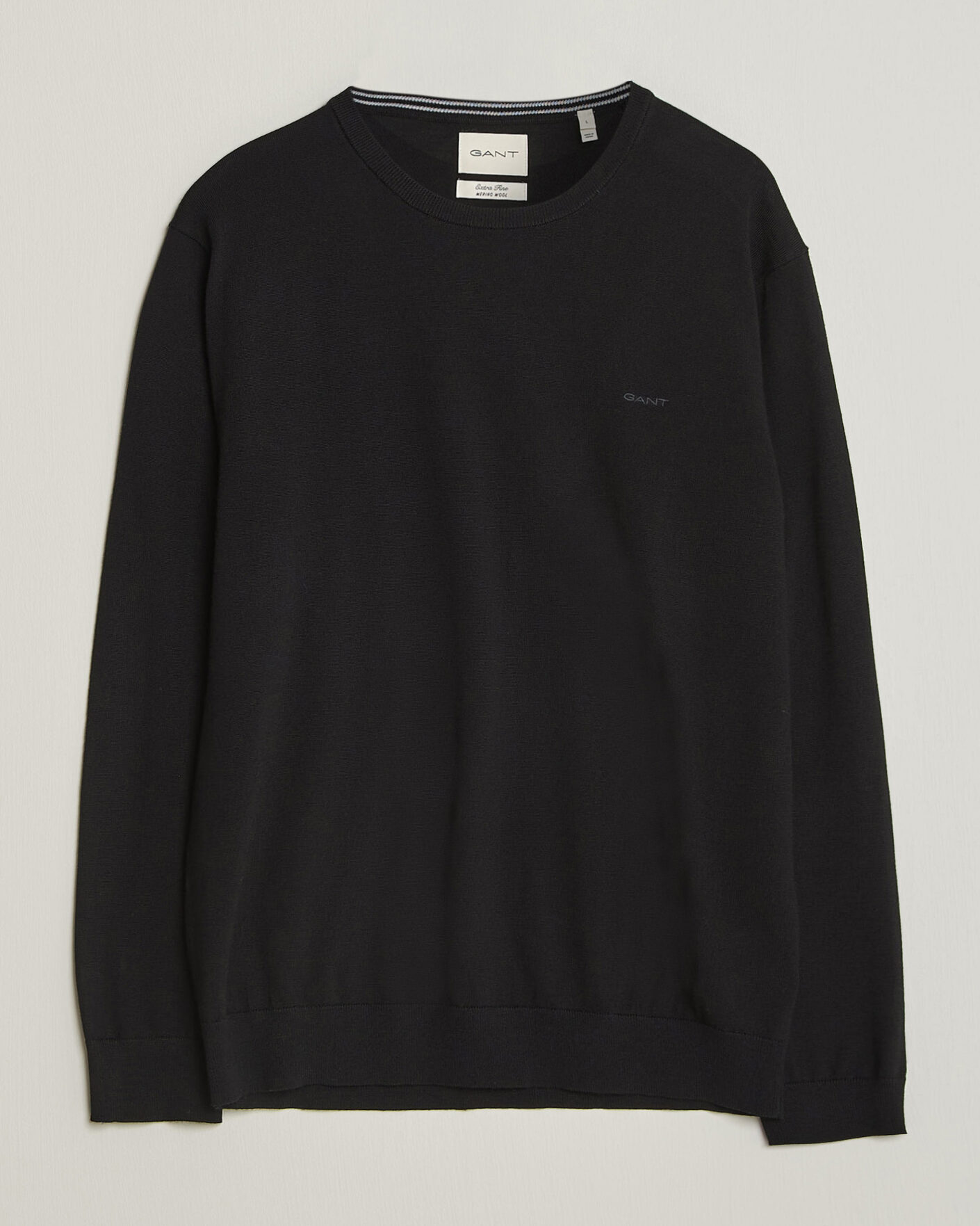 Homme | Pulls Et Tricots | Gant | Extrafine Merino Knitted Crew Neck Black