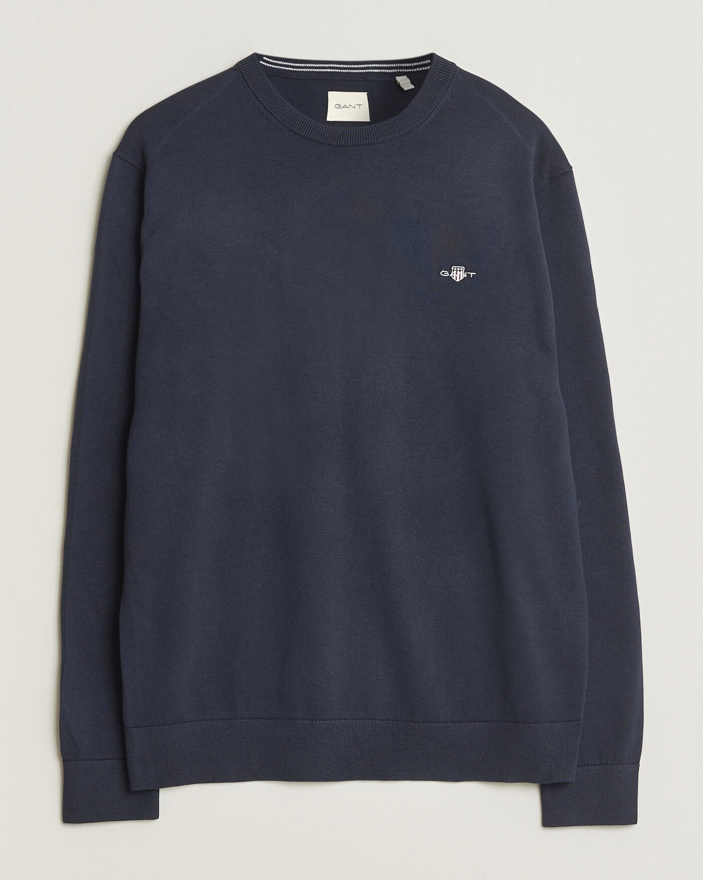 Homme | Pulls Et Tricots | Gant | Classic Cotton Crew Neck Evening Blue