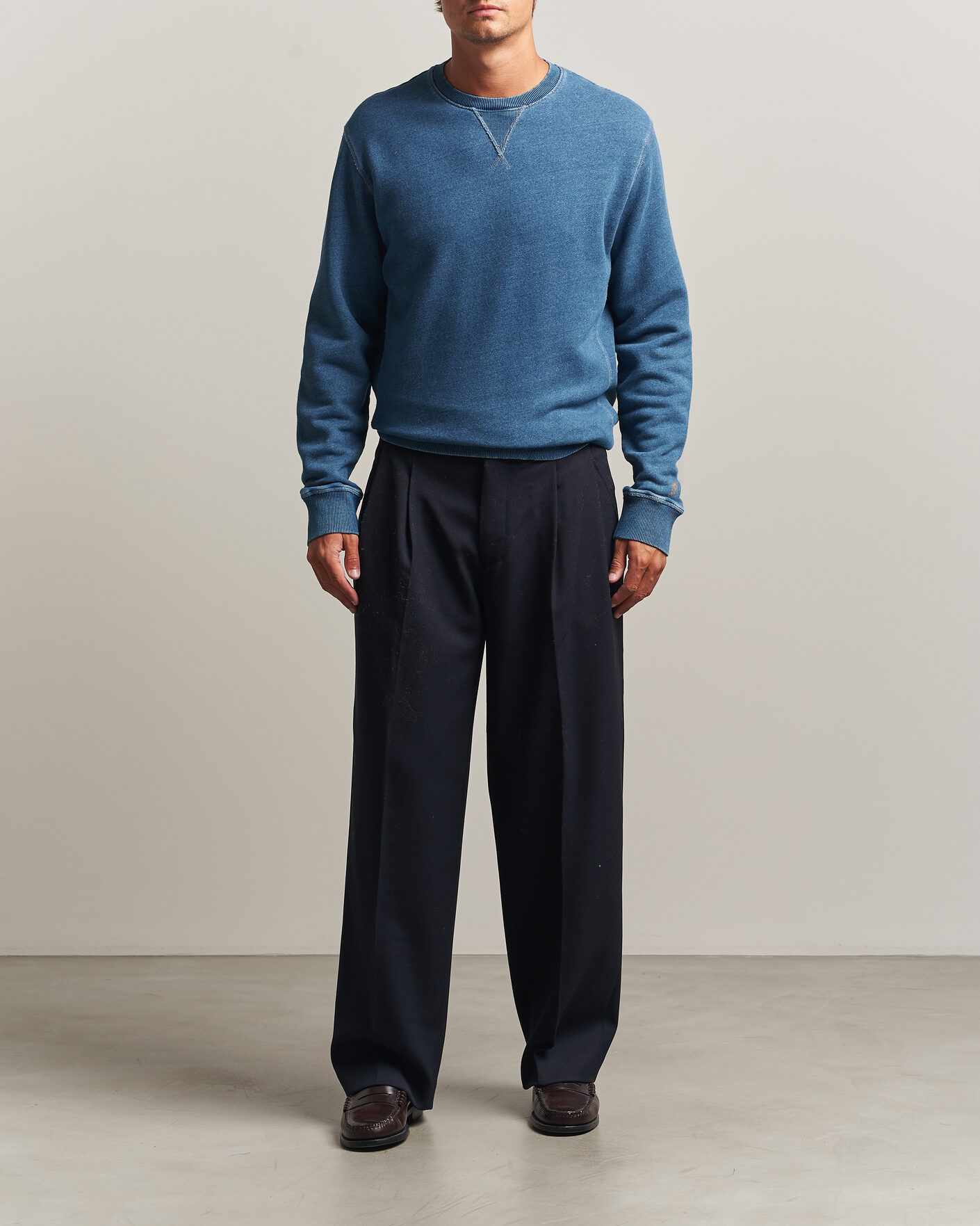 Homme | Pulls Et Tricots | Gant | Vintage Crew Neck Sweatshirt Indigo