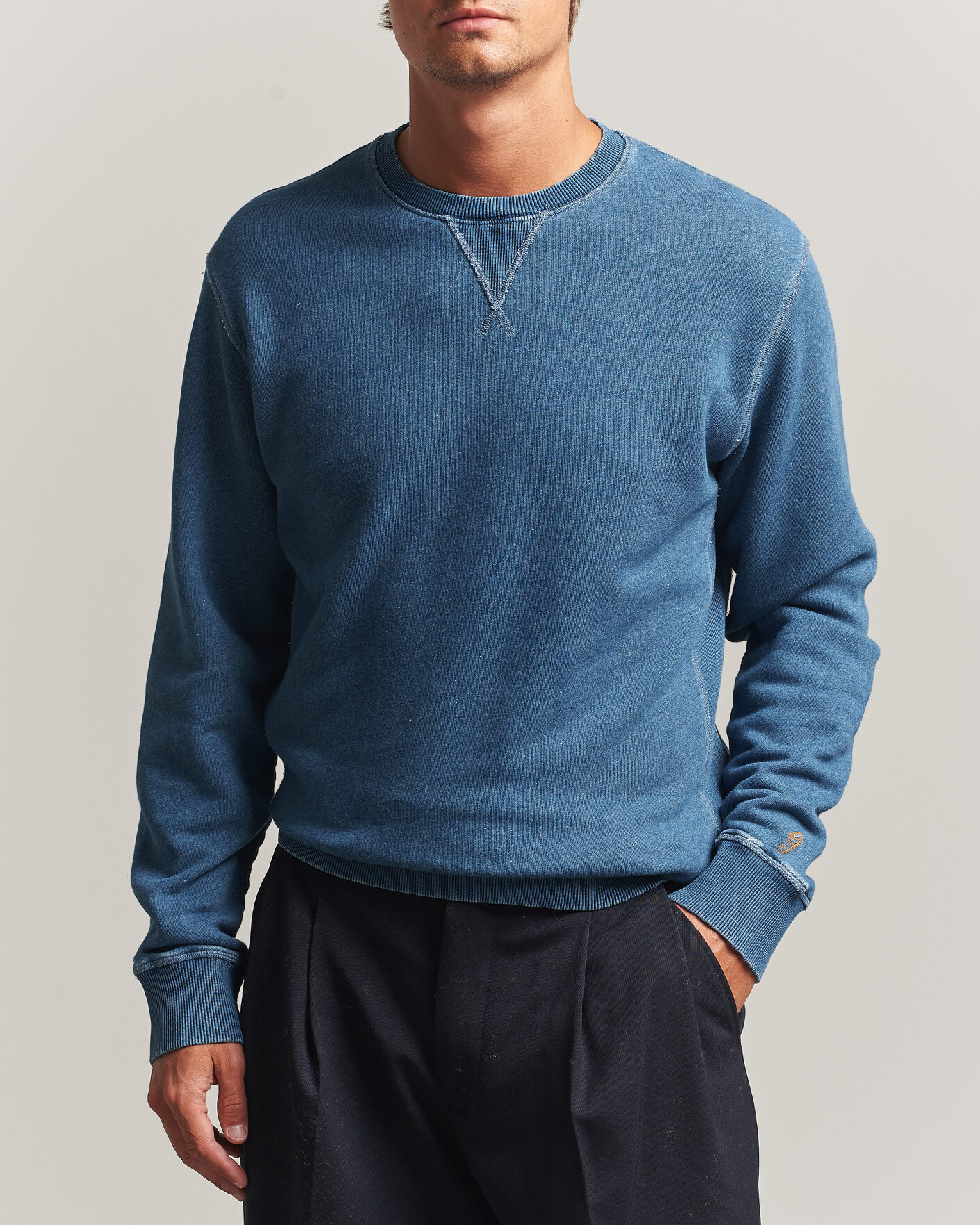 Homme | Pulls Et Tricots | Gant | Vintage Crew Neck Sweatshirt Indigo