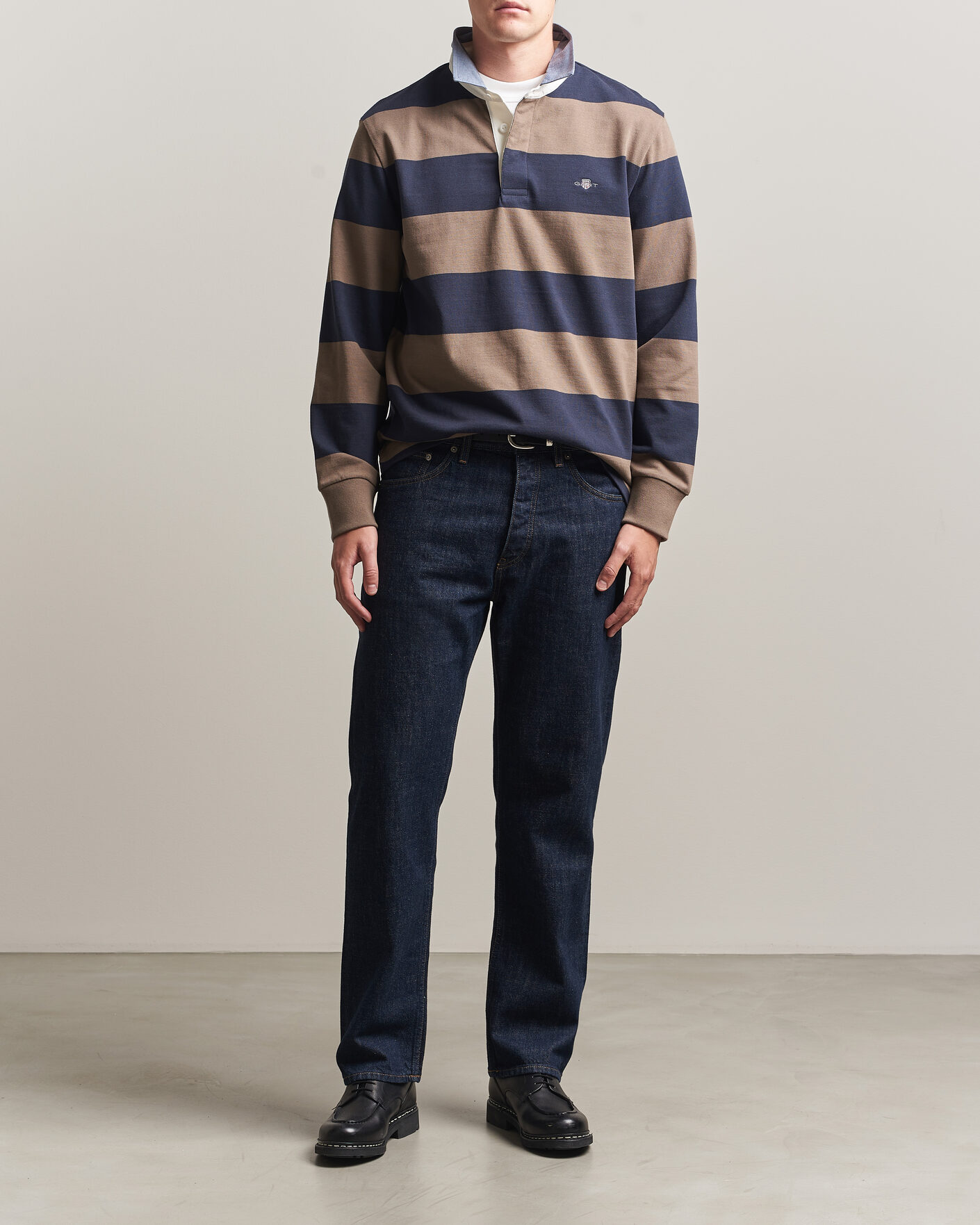 Homme | Pulls Et Tricots | Gant | Chambray Barstriped Rugger Faded Taupe