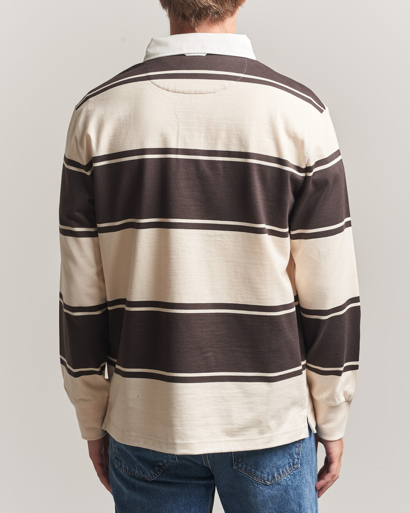 Homme | Pulls Et Tricots | Gant | Striped Rugger Charred Wood Brown