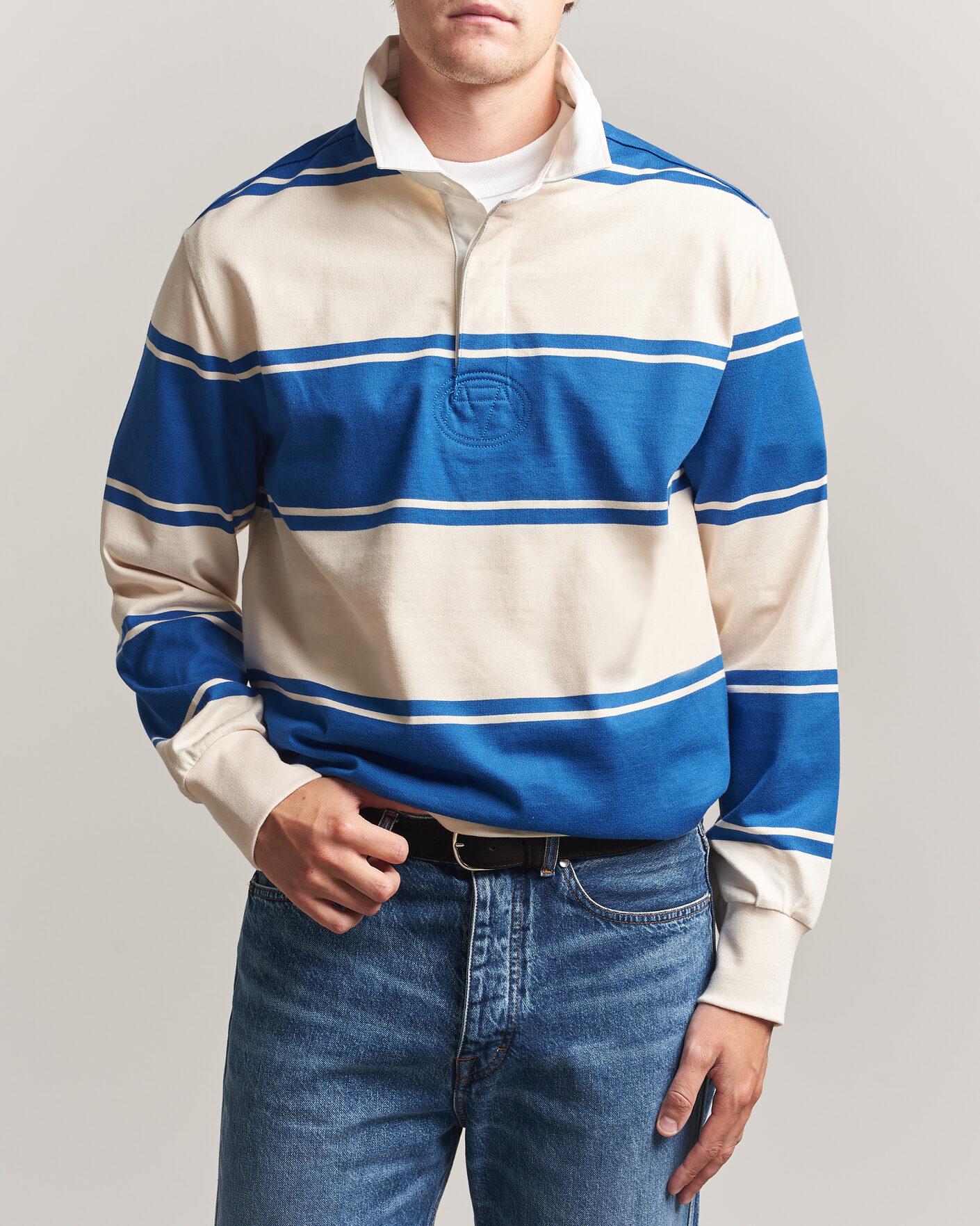 Homme | Pulls Et Tricots | Gant | Striped Rugger Nautical Blue