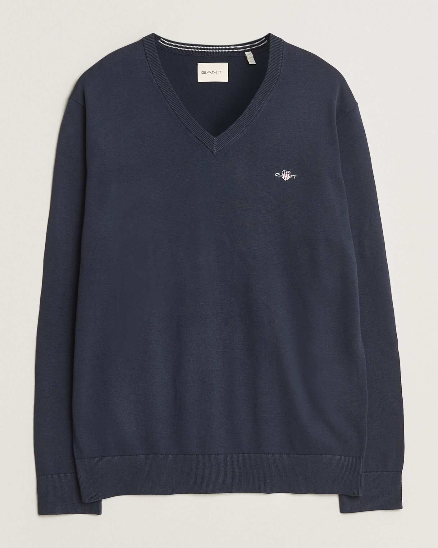 Homme | Pulls Et Tricots | Gant | Classic Cotton V-Neck Evening Blue