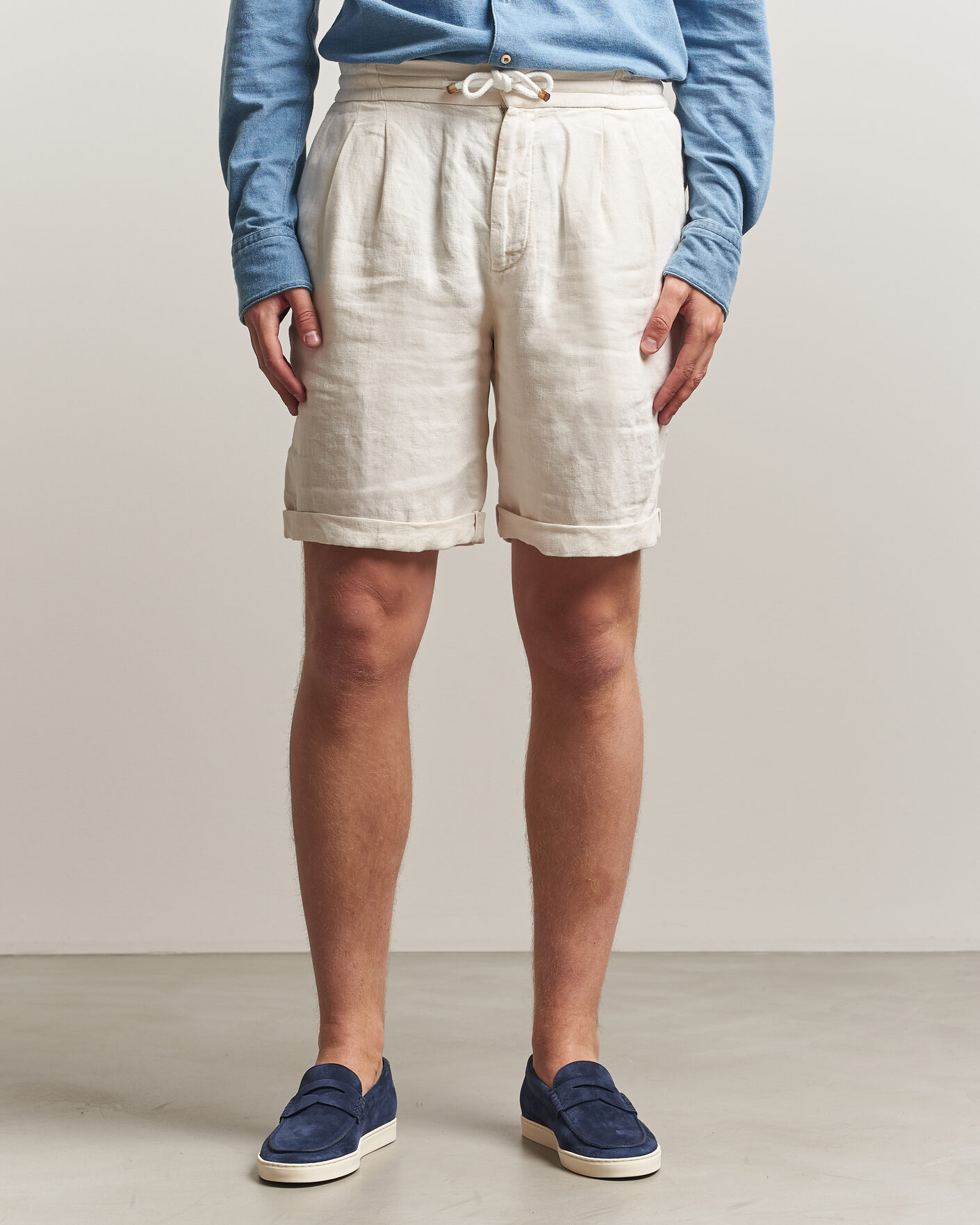 Homme | Shorts | Brunello Cucinelli | Drawstring Shorts Off White