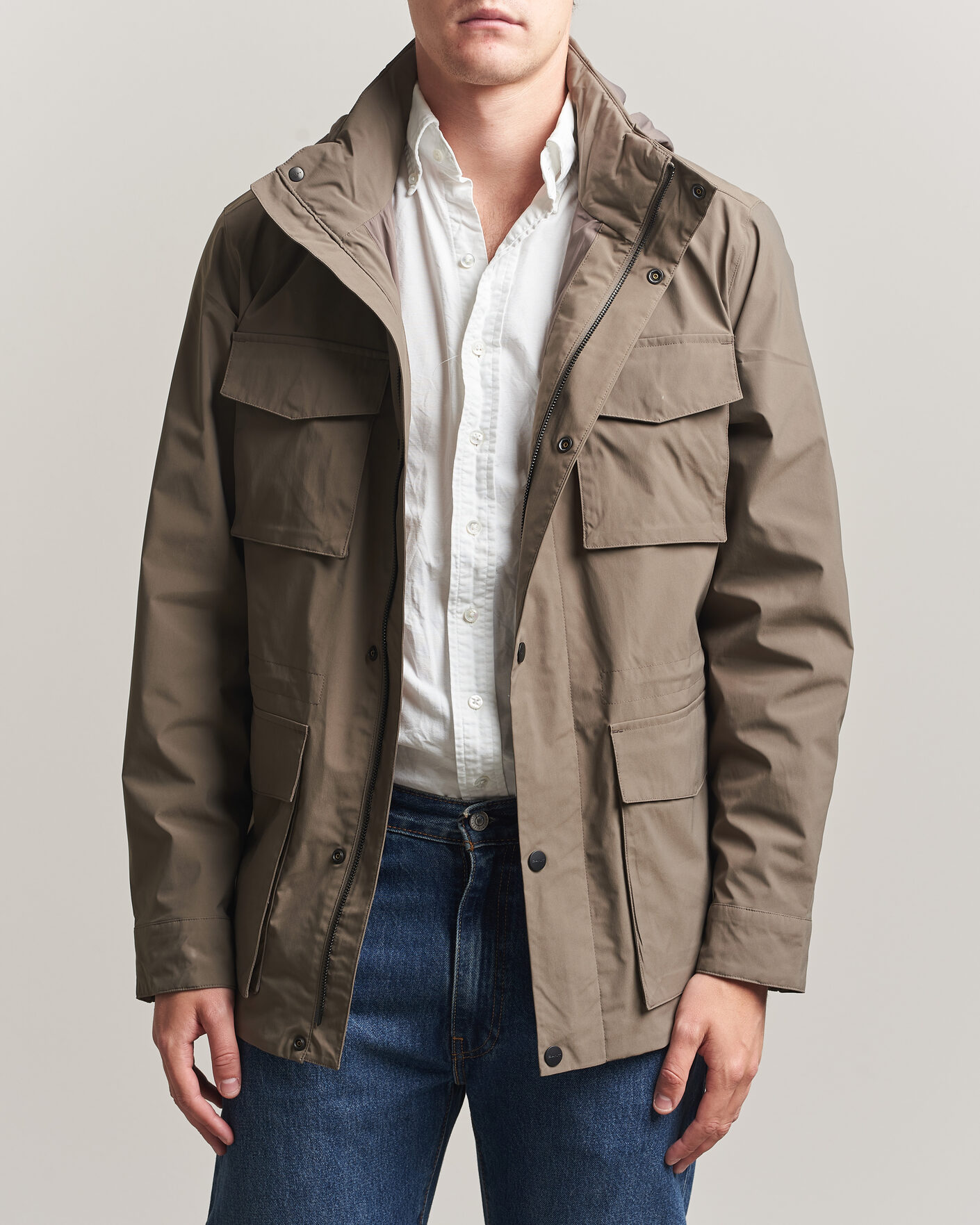 Homme | Manteaux Et Vestes | Gant | Lightweight 4-Pocket Field Jacket Faded Taupe