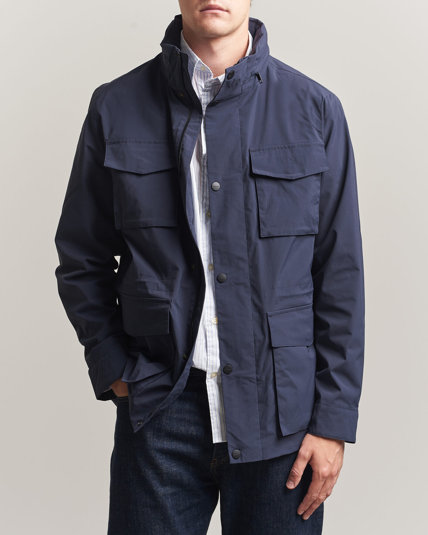 Homme | Manteaux Et Vestes | Gant | Lightweight 4-Pocket Field Jacket Evening Blue