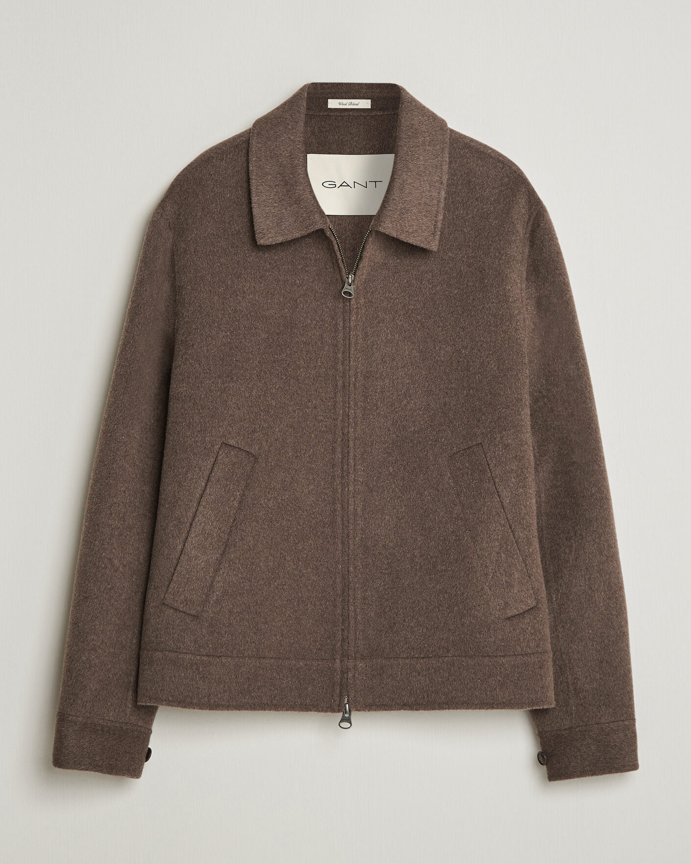 Homme | Manteaux Et Vestes | Gant | Handstitched Wool/Cashmere Jacket Shadow Brown