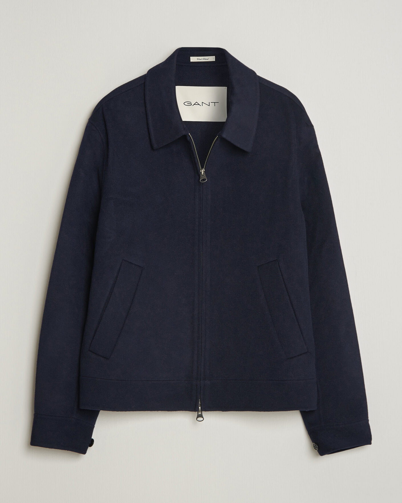 Homme | Manteaux Et Vestes | Gant | Handstitched Wool/Cashmere Jacket Evening Blue