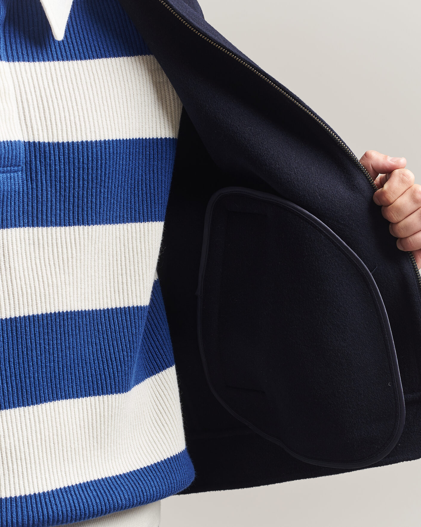 Homme | Manteaux Et Vestes | Gant | Handstitched Wool/Cashmere Jacket Evening Blue