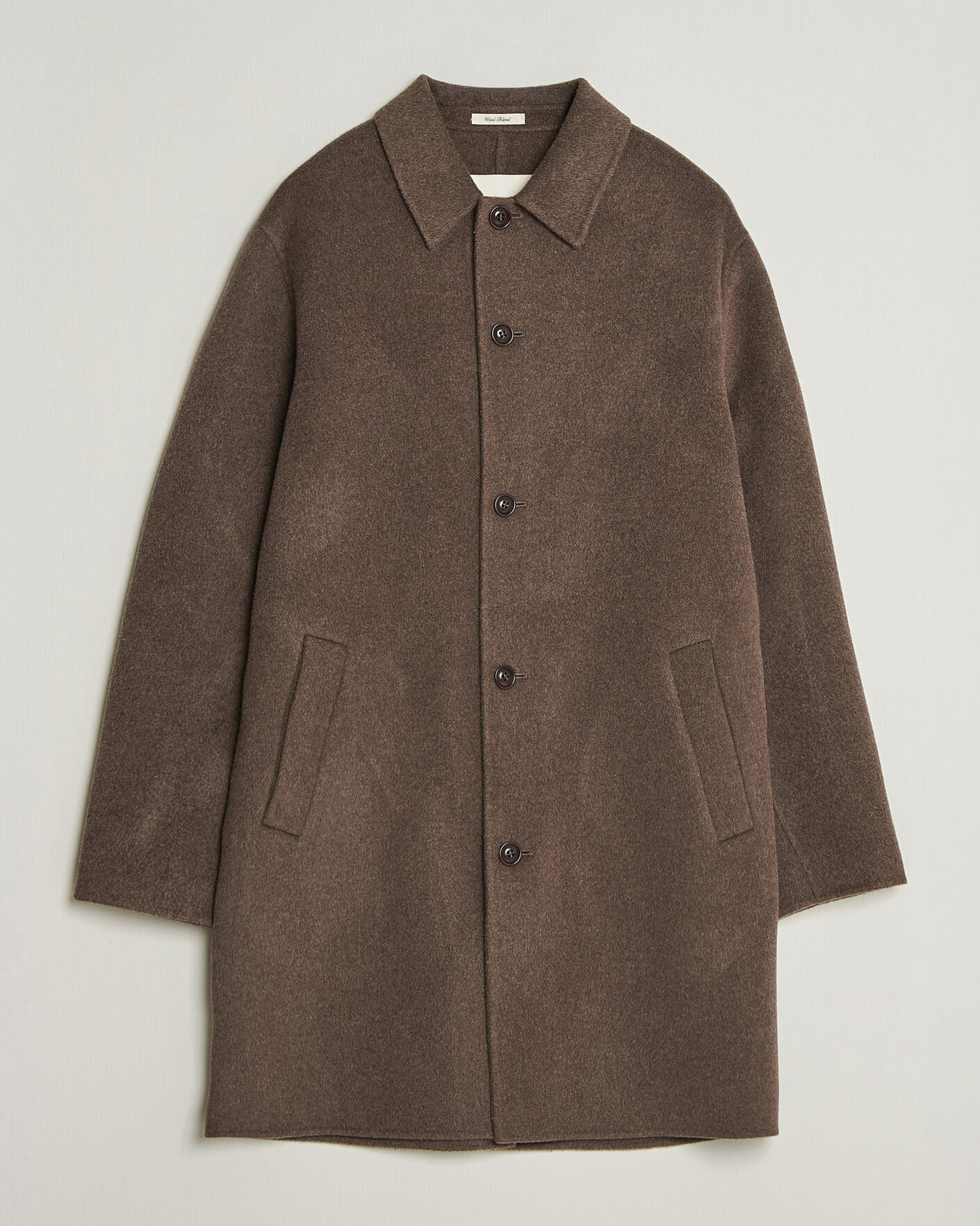 Homme | Manteaux Et Vestes | Gant | Handstitched Wool/Cashmere Top Coat Shadow Brown