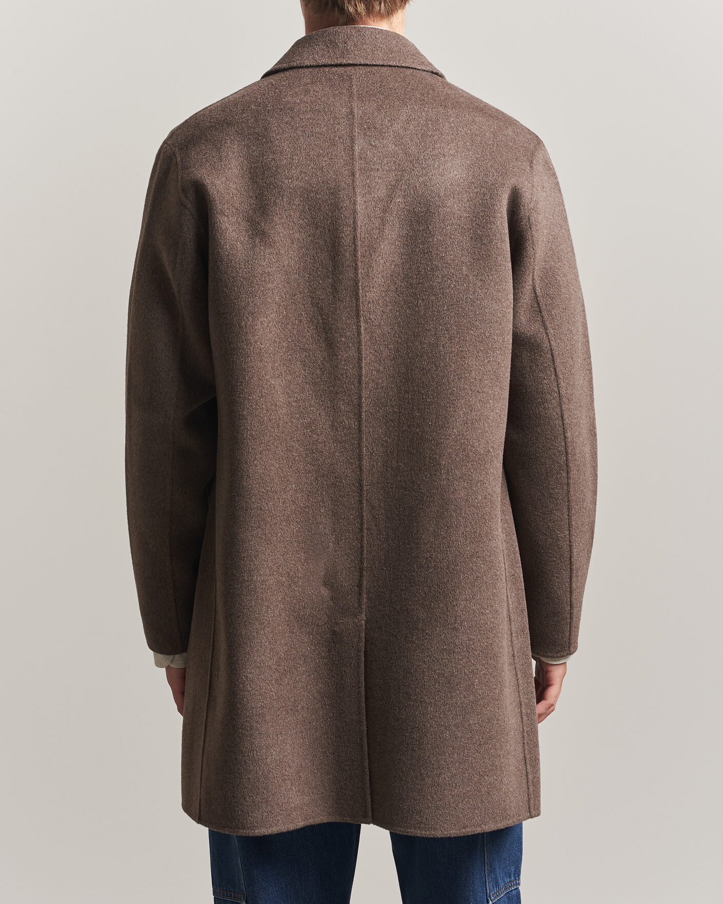 Homme | Manteaux Et Vestes | Gant | Handstitched Wool/Cashmere Top Coat Shadow Brown