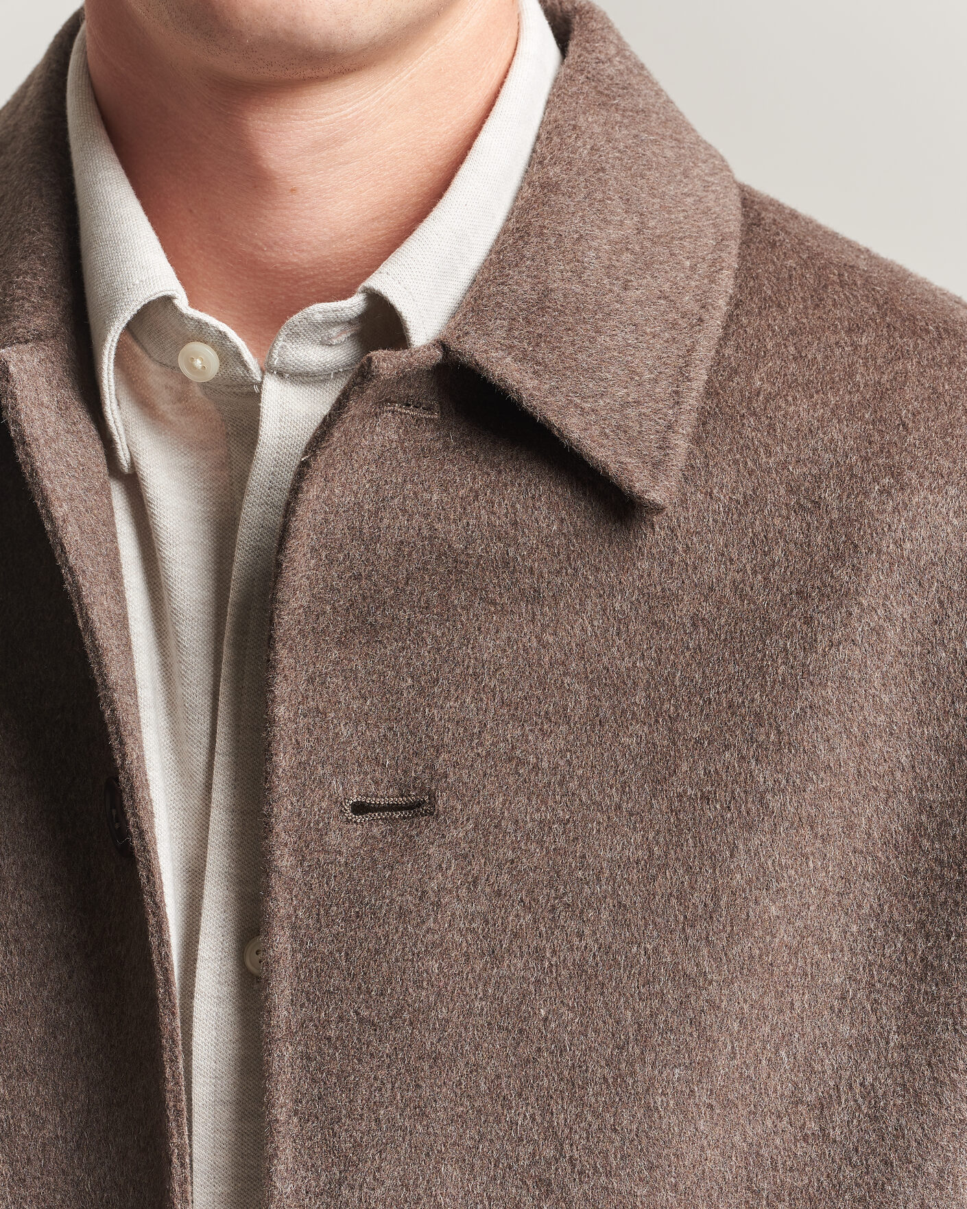 Homme | Manteaux Et Vestes | Gant | Handstitched Wool/Cashmere Top Coat Shadow Brown