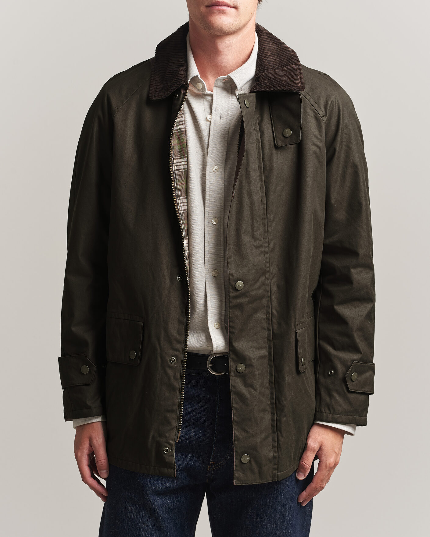 Homme | Manteaux Et Vestes | Gant | Waxed Barn Jacket Black Brown