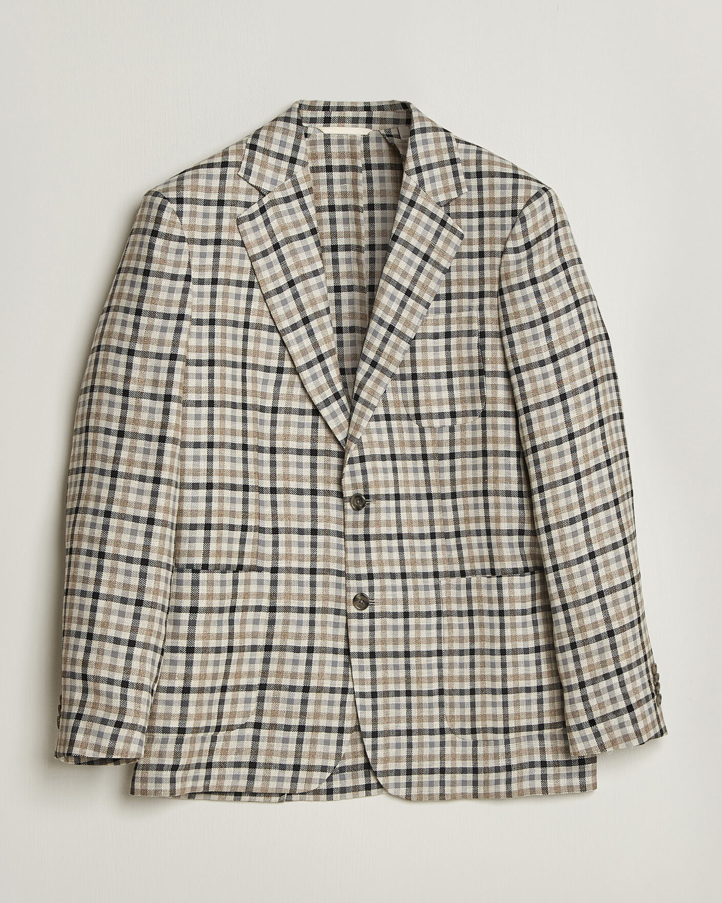 Homme | Blazers | Gant | Wool/Linen Checked Blazer Cream