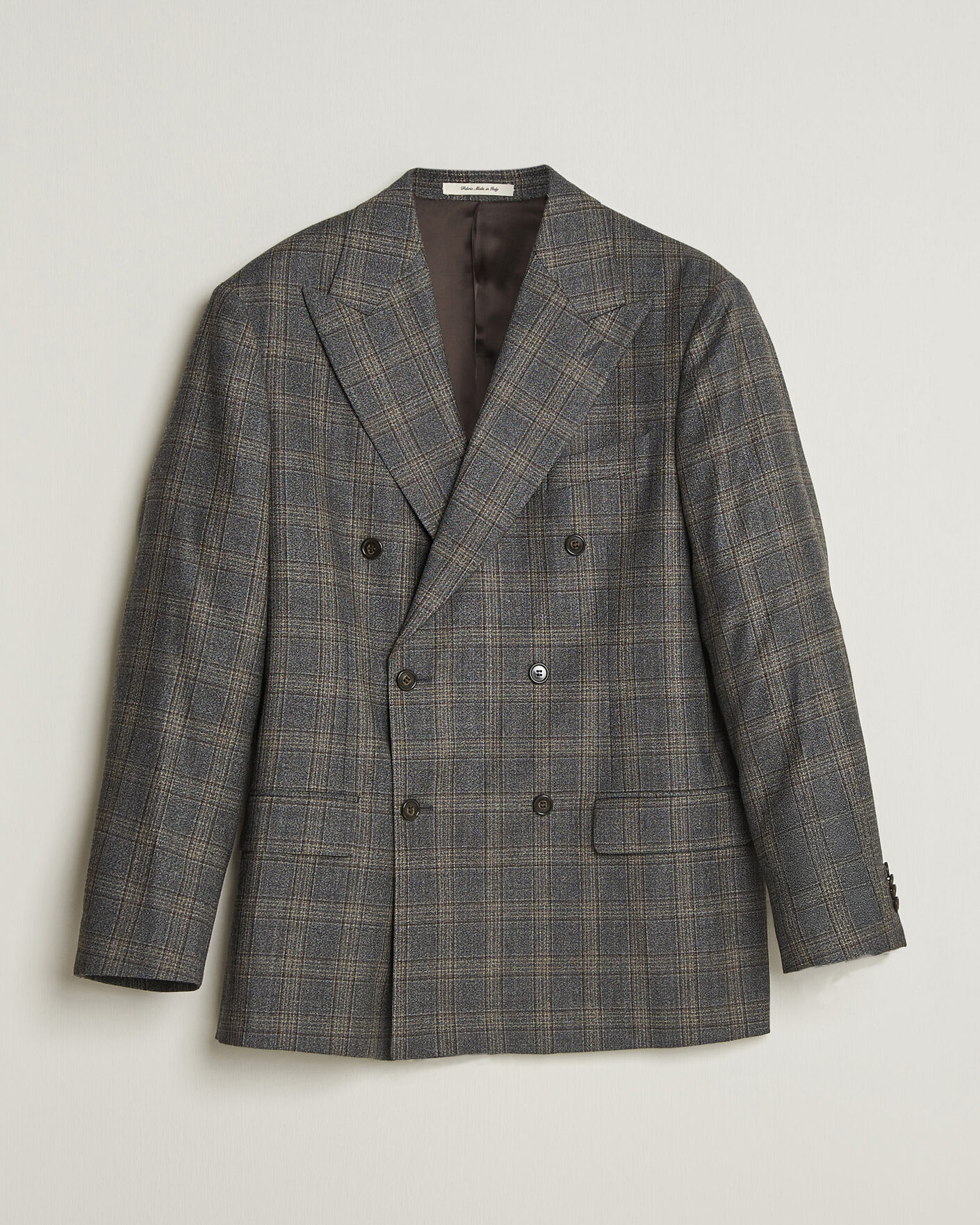 Homme | Blazers | Gant | Wool Glencheck Double Breasted Blazer Ceramic Grey