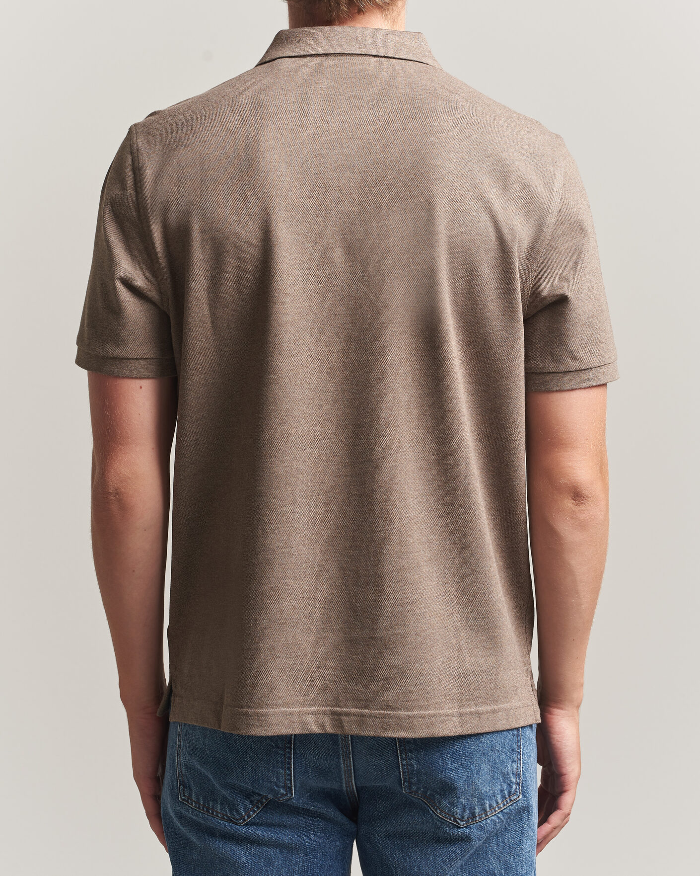 Homme | Polos | Gant | The Original Polo Dark Hazelnut Melange