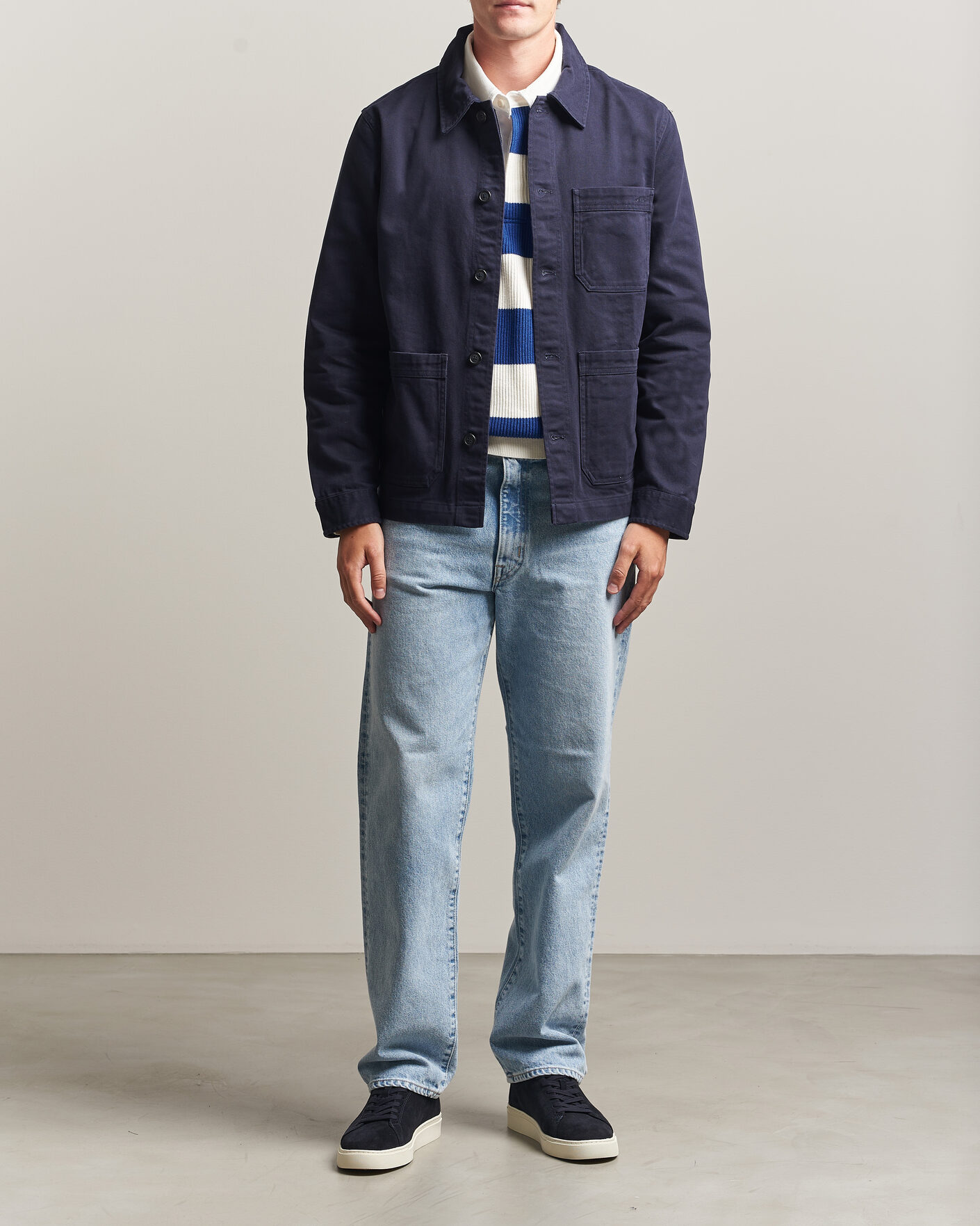 Homme | Chemises | Gant | Regular Fit Brushed Twill Overshirt Evening Blue