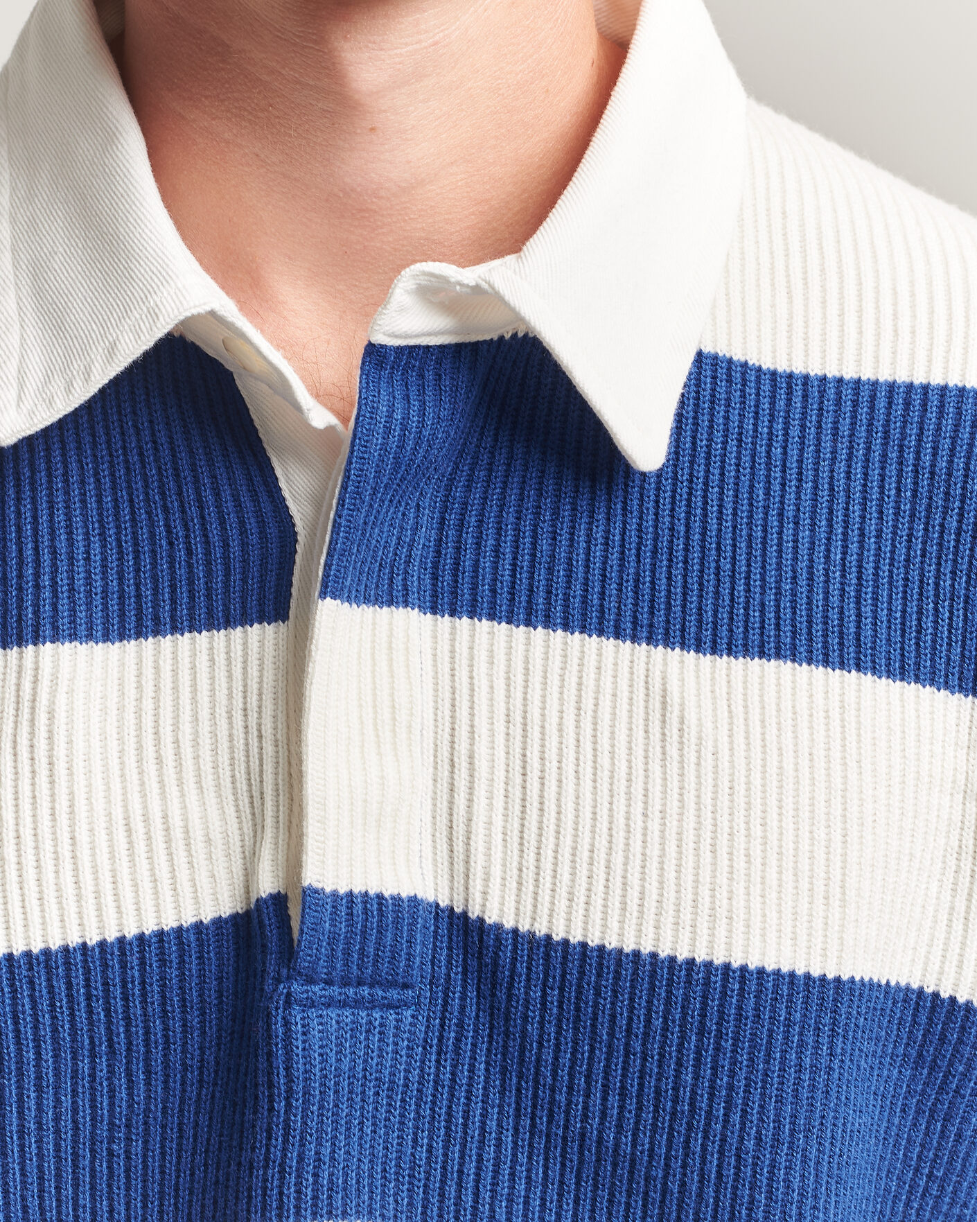 Homme | Pulls Et Tricots | Gant | Cotton/Merino Knitted Striped Rugger Cream