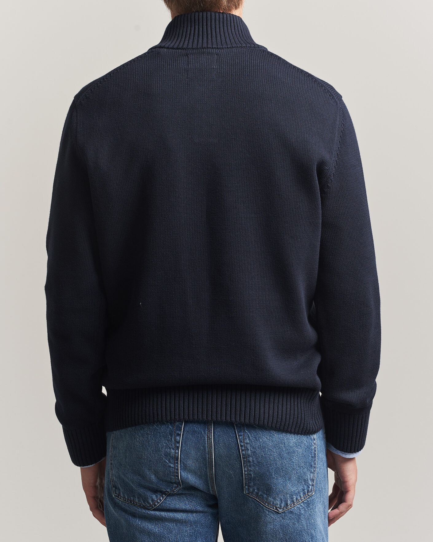 Homme | Pulls Et Tricots | Gant | Supima Cotton Half Buttoned Neck Evening Blue