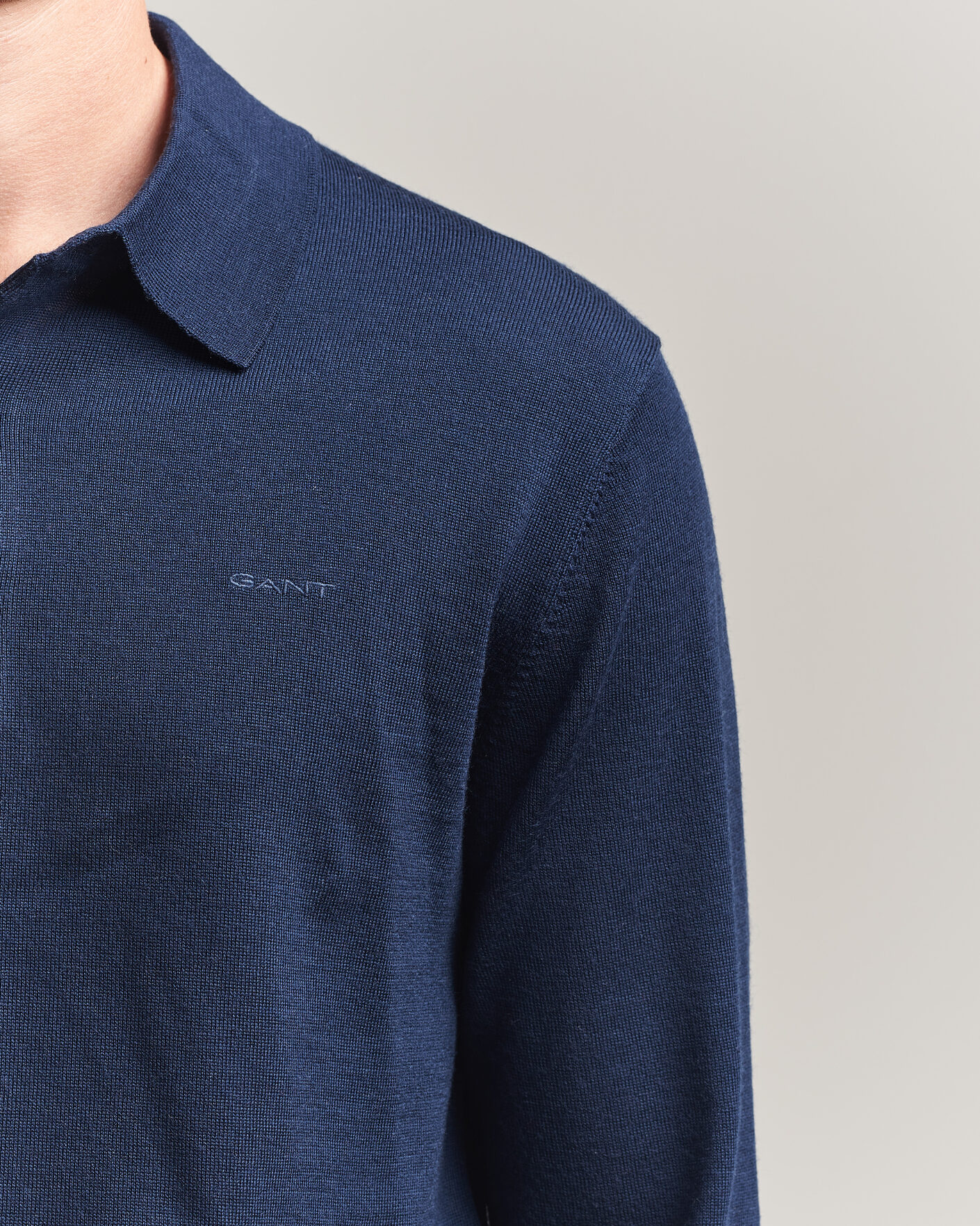 Homme | Pulls Et Tricots | Gant | Extrafine Merino Knitted Polo Marine