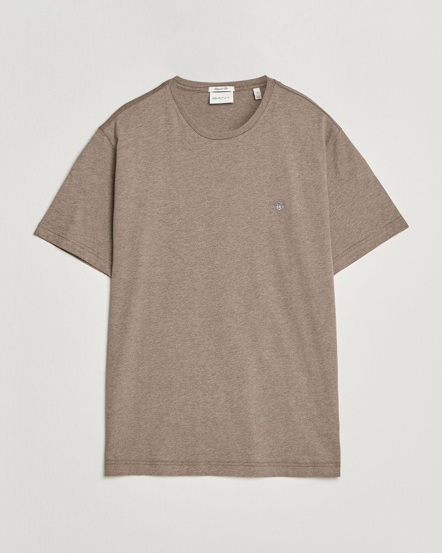 Homme | T-shirts | Gant | The Original T-Shirt Dark Hazelnut Melange