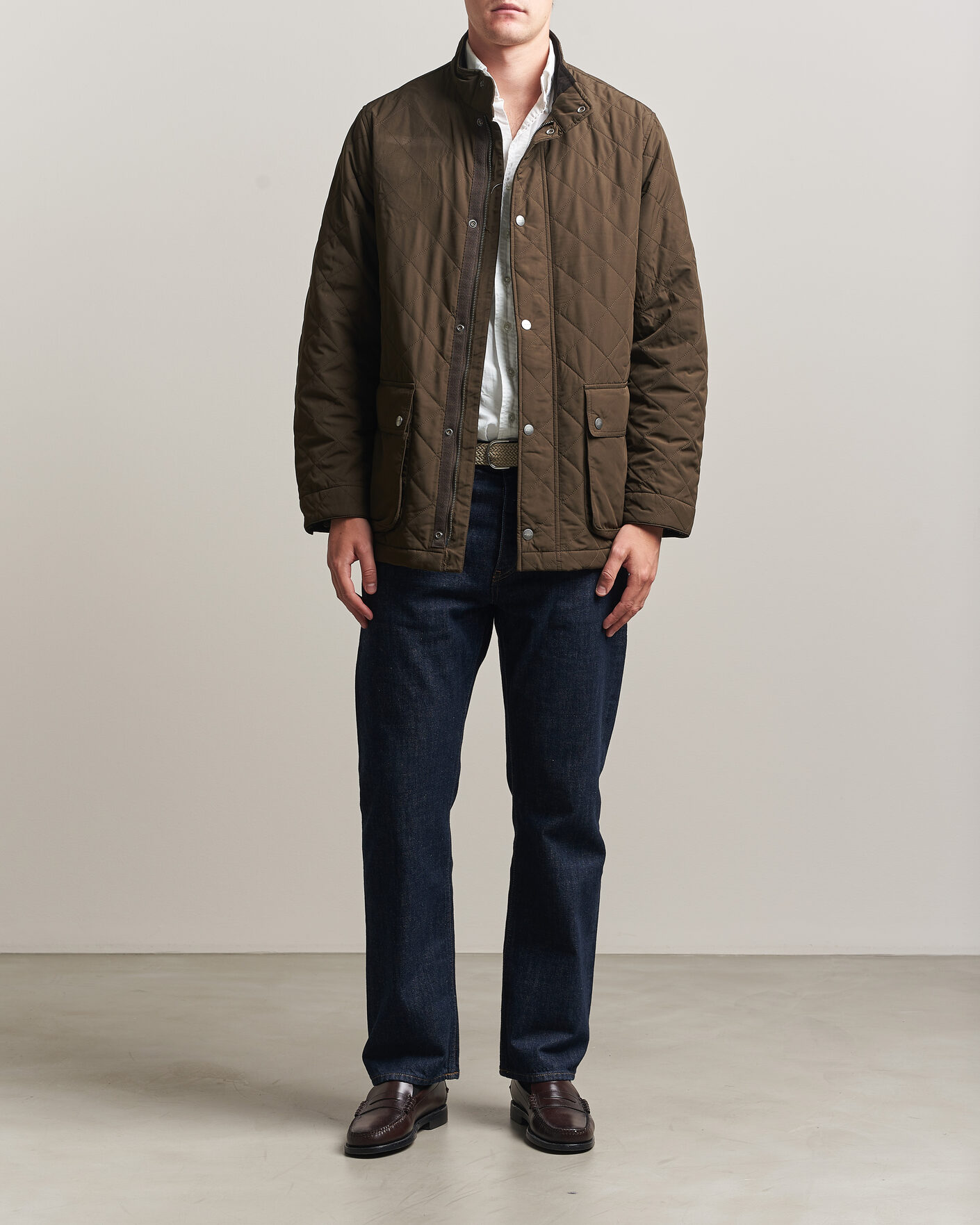 Homme | Manteaux Et Vestes | Gant | Classic Quilted Mid Jacket Black Brown