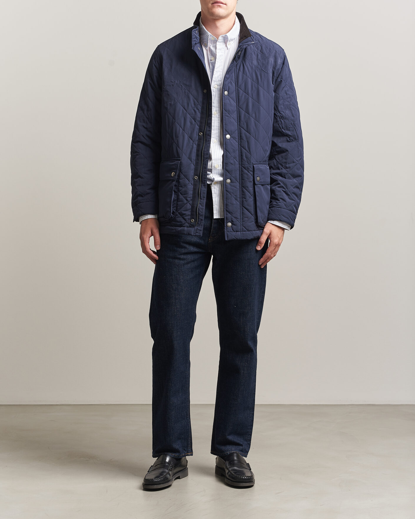 Homme | Manteaux Et Vestes | Gant | Classic Quilted Mid Jacket Evening Blue