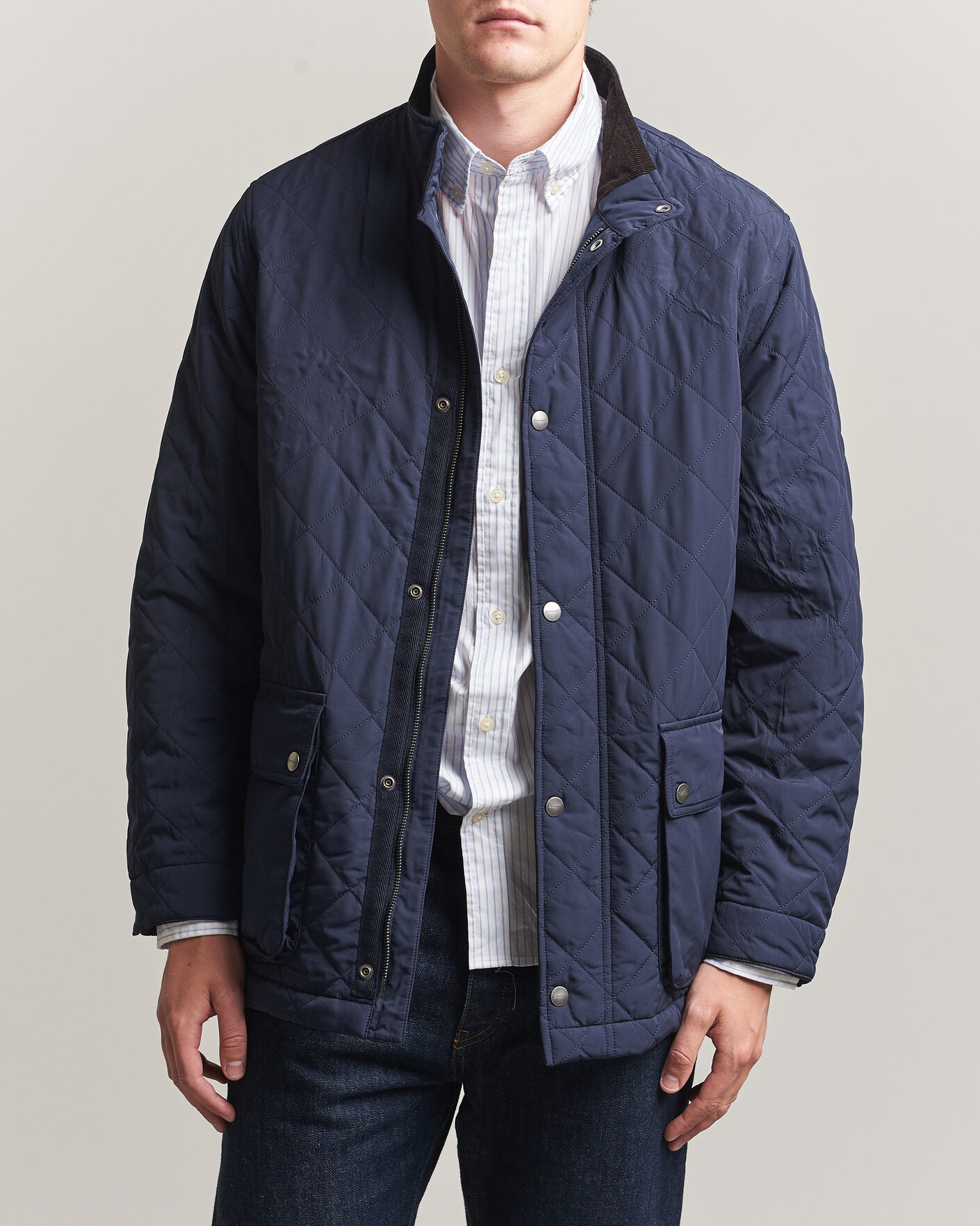 Homme | Manteaux Et Vestes | Gant | Classic Quilted Mid Jacket Evening Blue