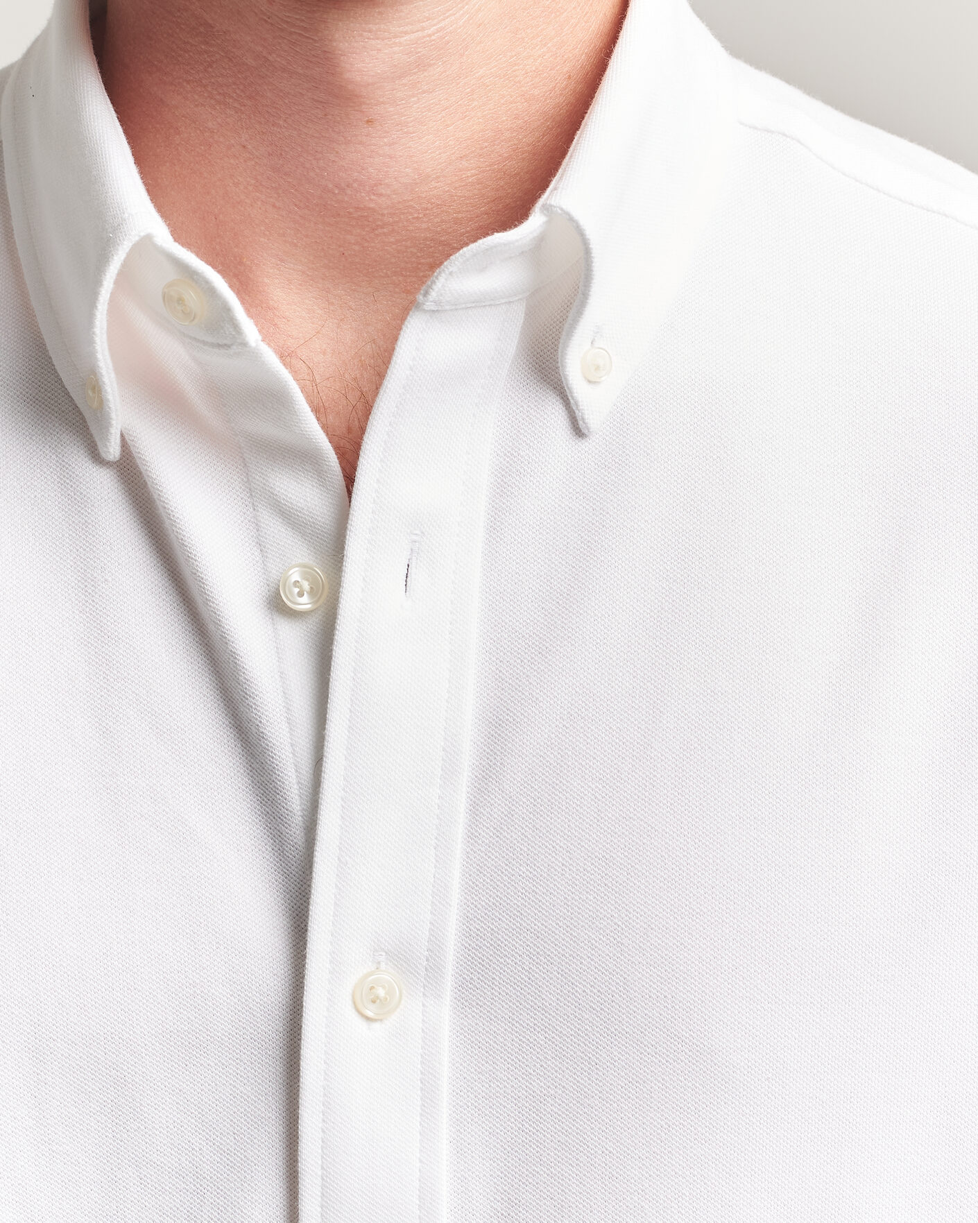 Homme | Chemises | Gant | Regular Fit Jersey Pique Shirt White