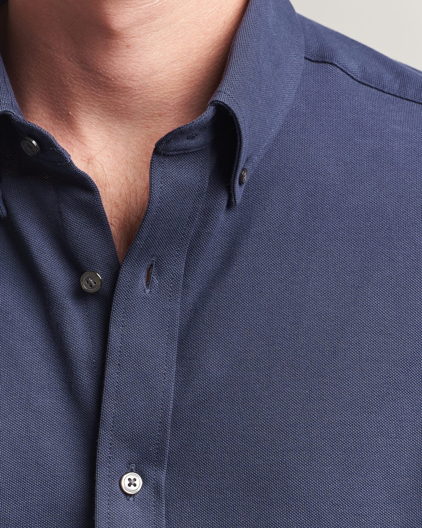 Homme | Chemises | Gant | Regular Fit Jersey Pique Shirt Marine