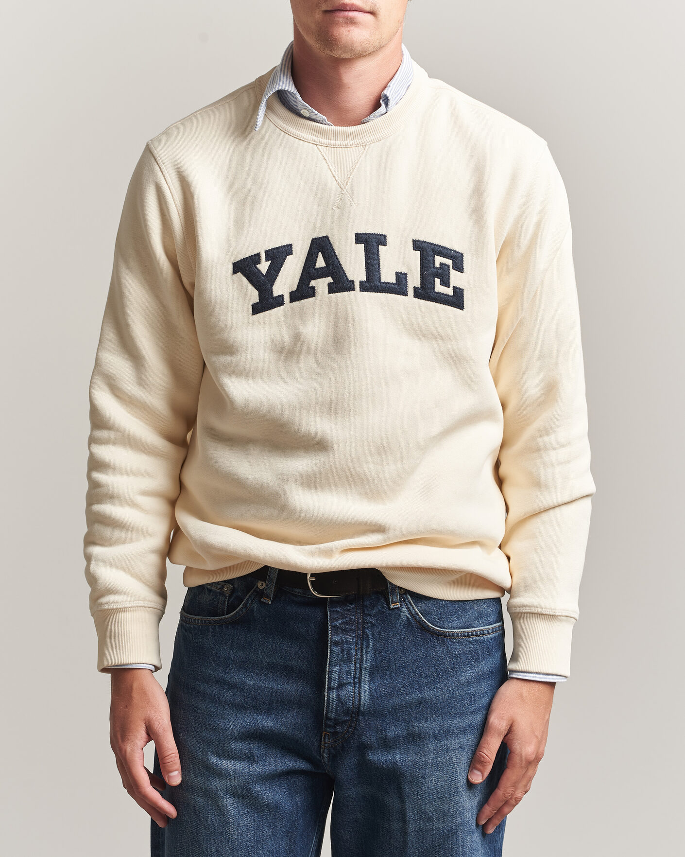 Homme | Pulls Et Tricots | Gant | YALE Crew Neck Sweatshirt Cream