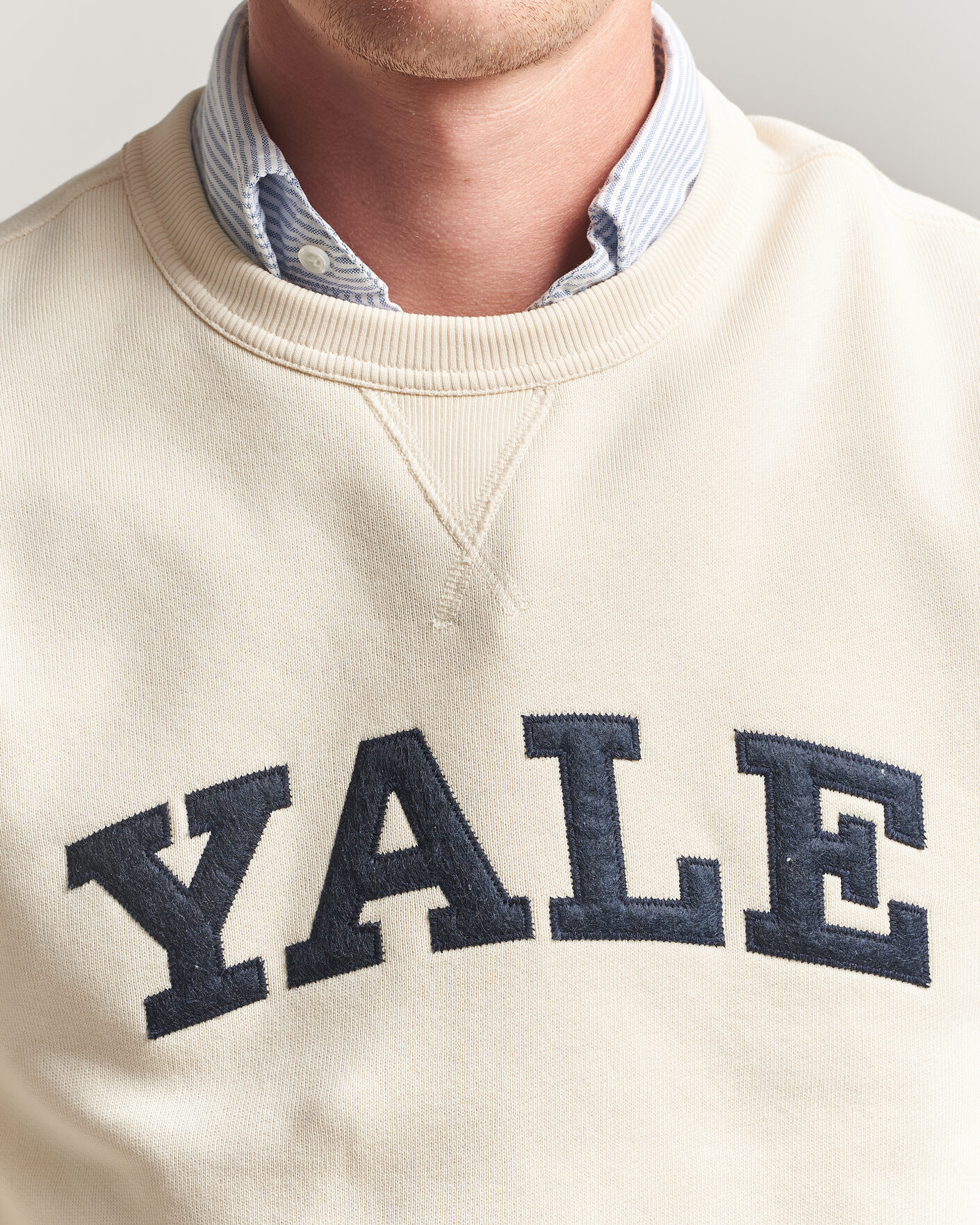Homme | Pulls Et Tricots | Gant | YALE Crew Neck Sweatshirt Cream