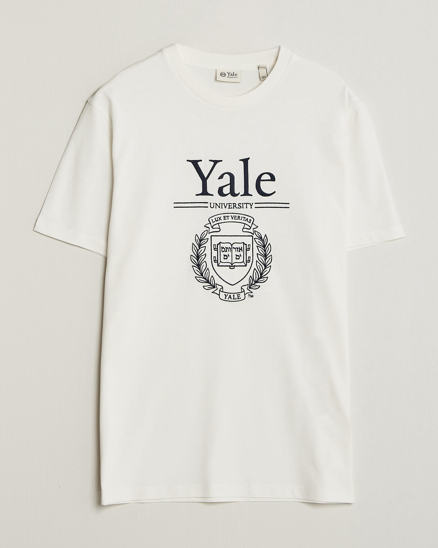 Homme | T-shirts | Gant | YALE Crew Neck T-Shirt Eggshell