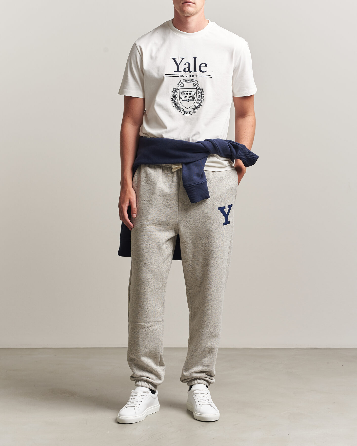 Homme | Pantalons | Gant | YALE Sweatpants Grey Melange