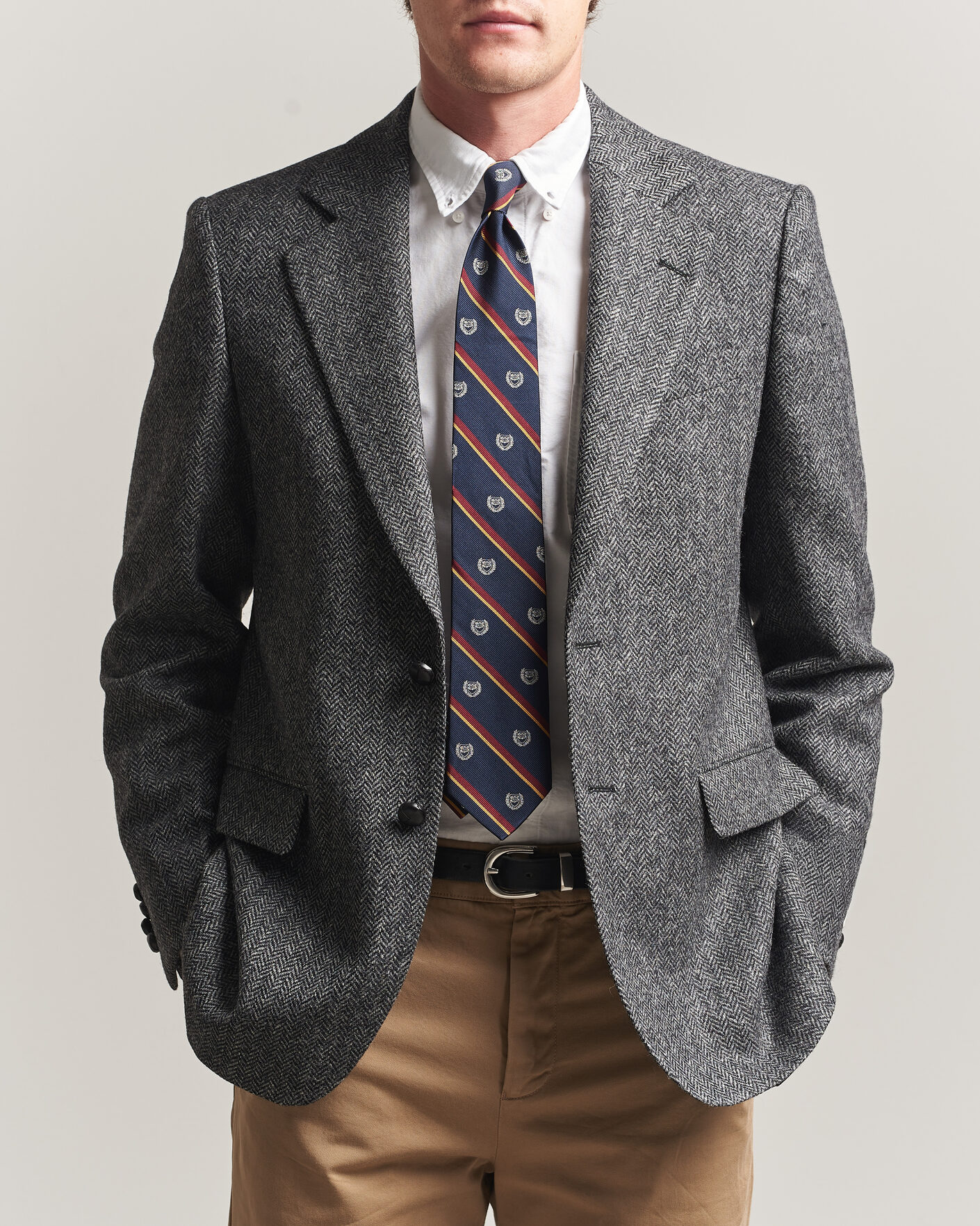 Homme | Blazers | Gant | YALE Tweed Blazer Black Grey