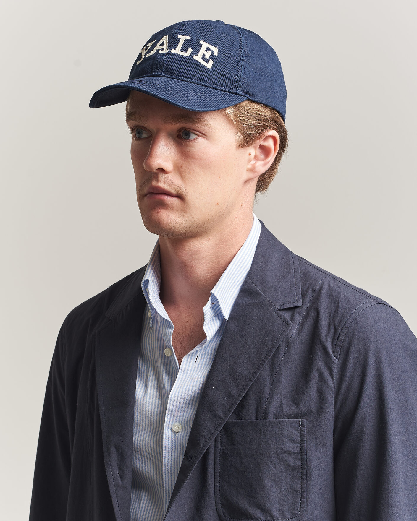 Homme | Bobs Et Casquettes | Gant | YALE Heavy Washed Cotton Twill Cap Marine