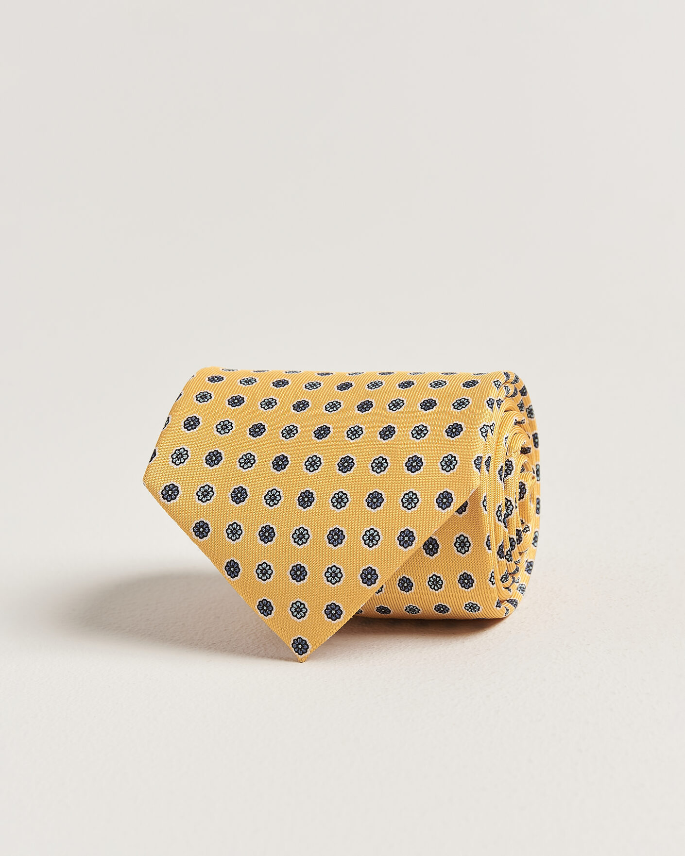 Homme | Cravates | E. Marinella | 3-Fold Printed Silk Tie Yellow