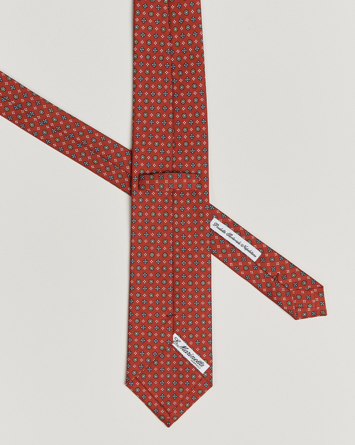 Homme | Cravates | E. Marinella | 3-Fold Printed Silk Tie Red