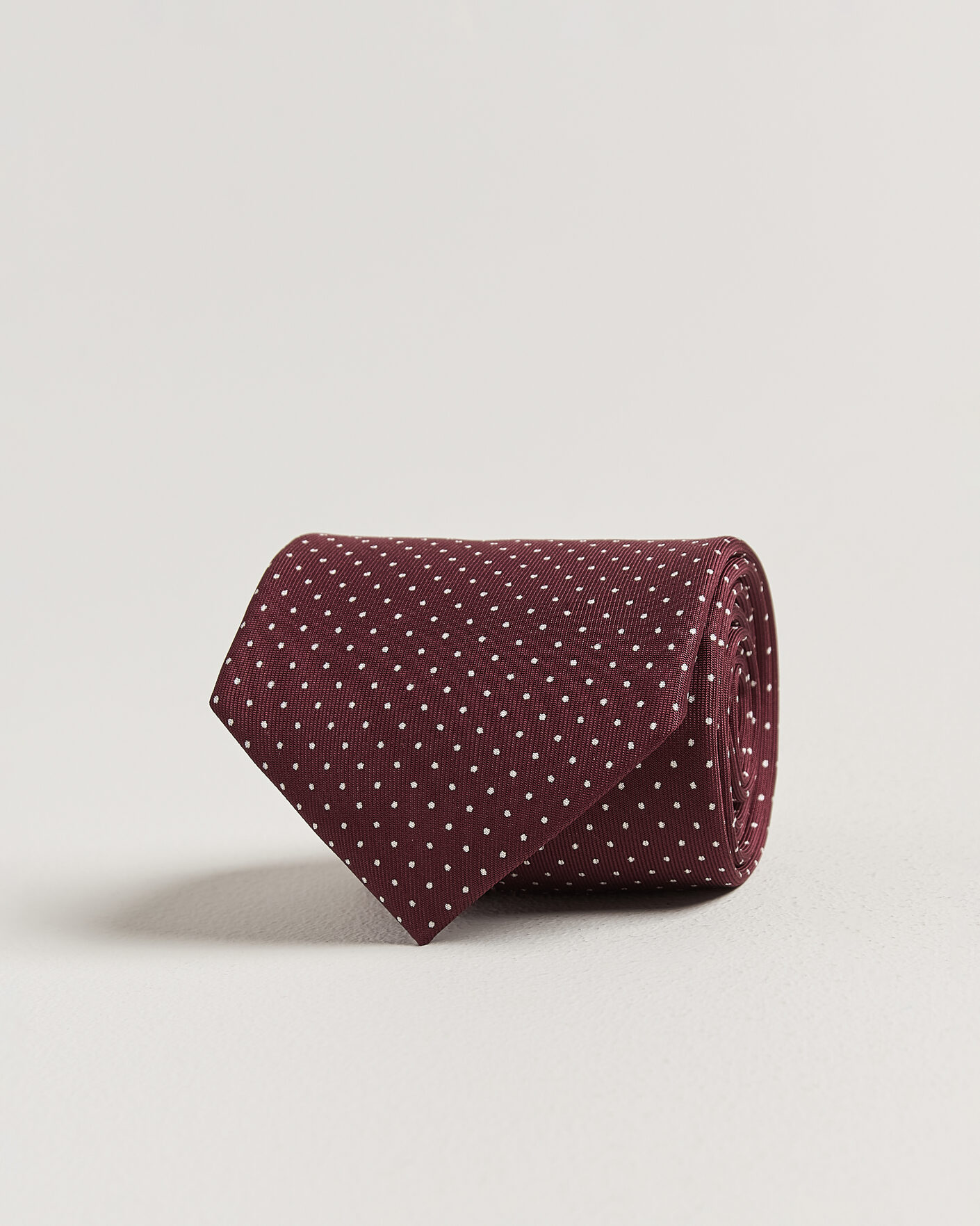 Homme | Cravates | E. Marinella | 3-Fold Printed Silk Tie Burgundy
