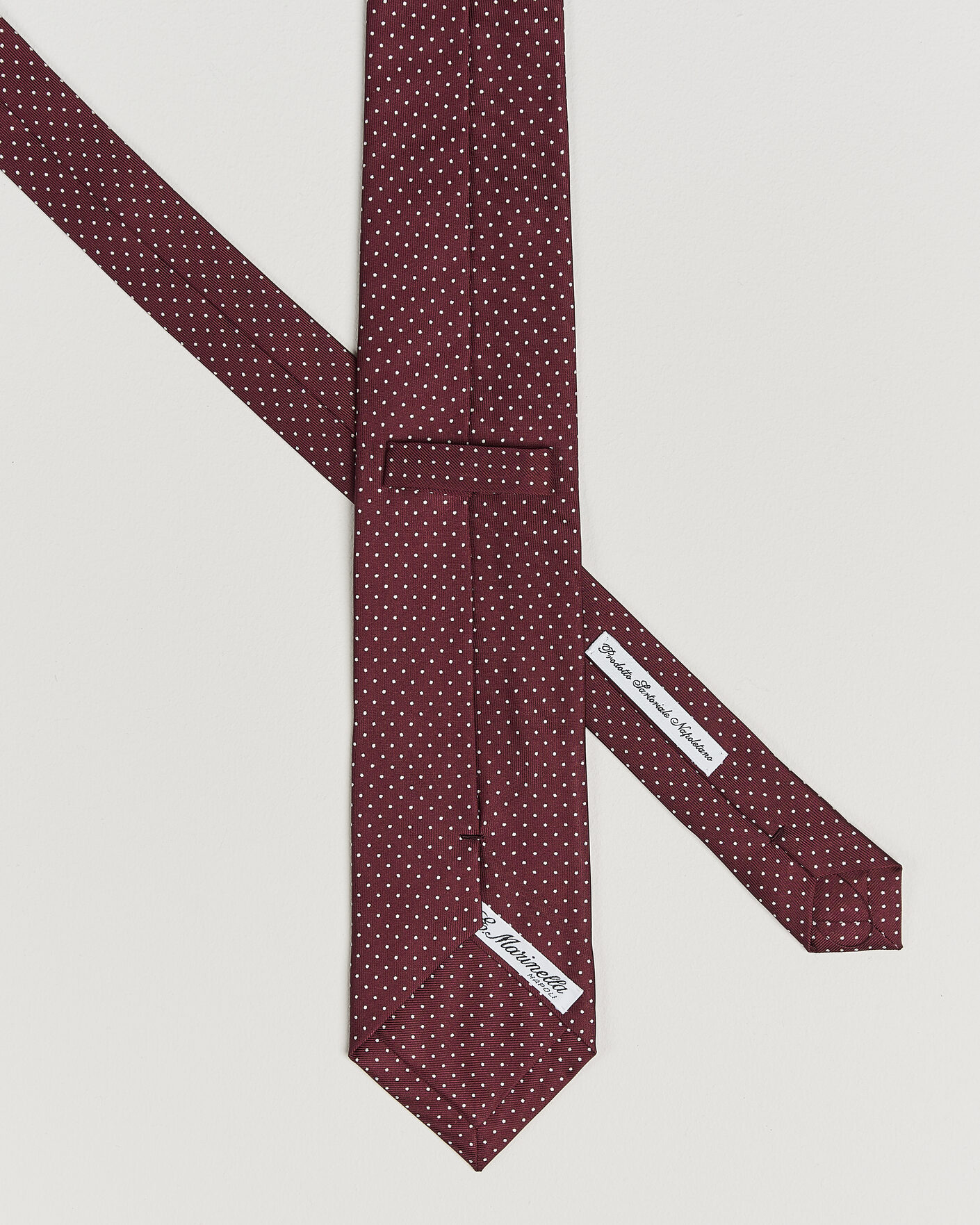 Homme | Cravates | E. Marinella | 3-Fold Printed Silk Tie Burgundy