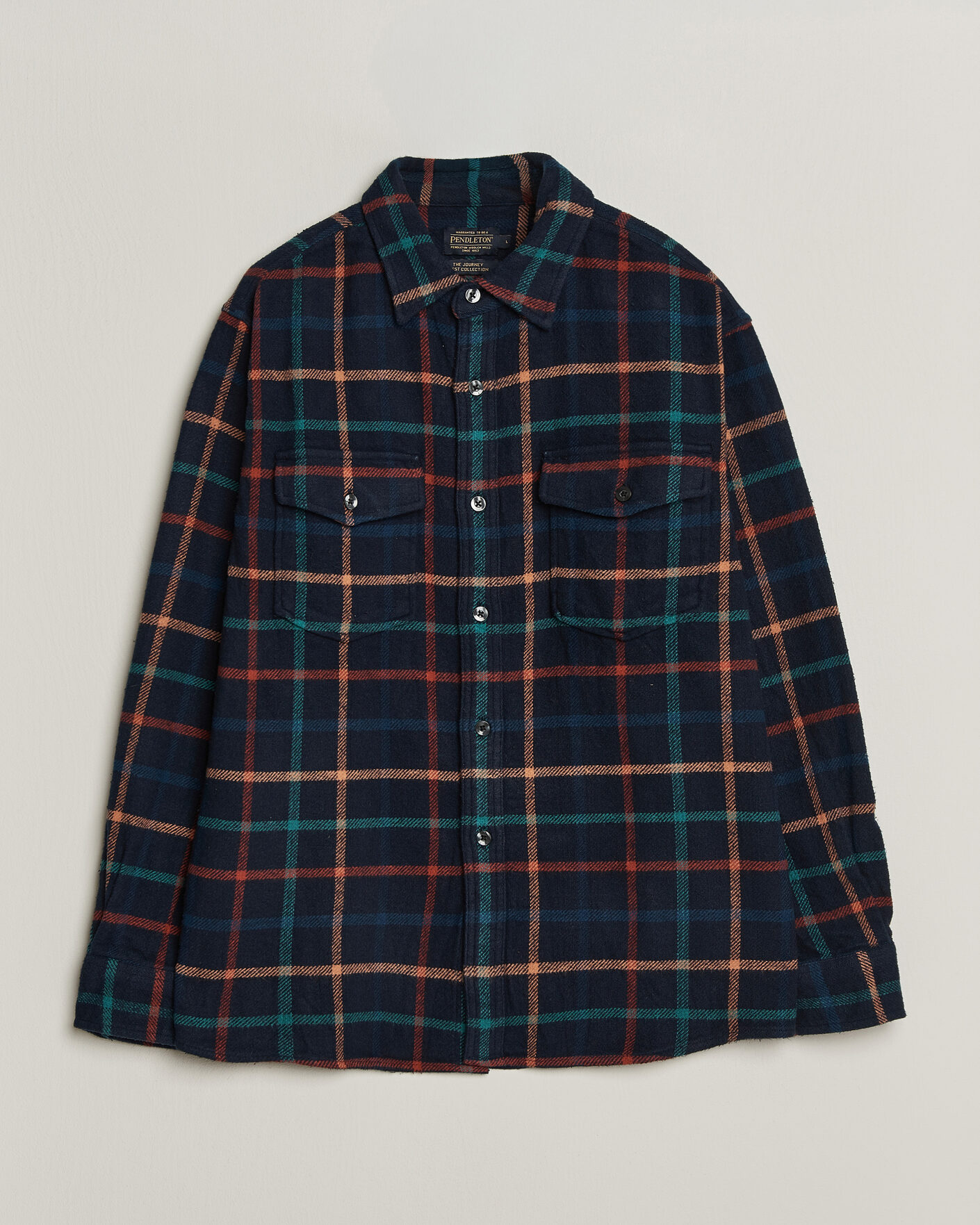 Homme | Chemises | Pendleton | Big Pocket Shirt Dark Blue Check