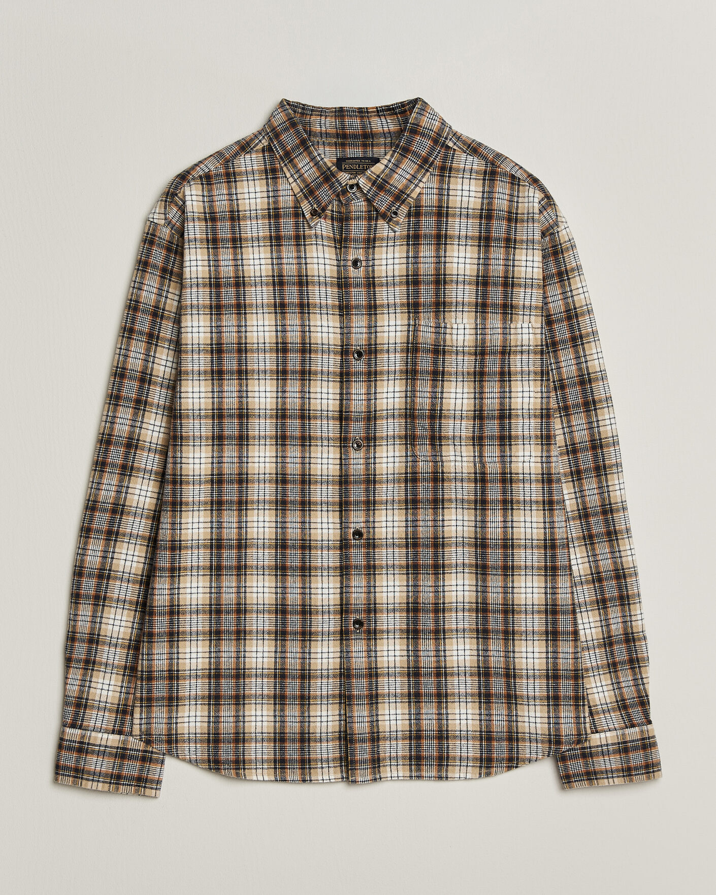 Homme | Chemises | Pendleton | Flannel Button Down Shirt Brown Check