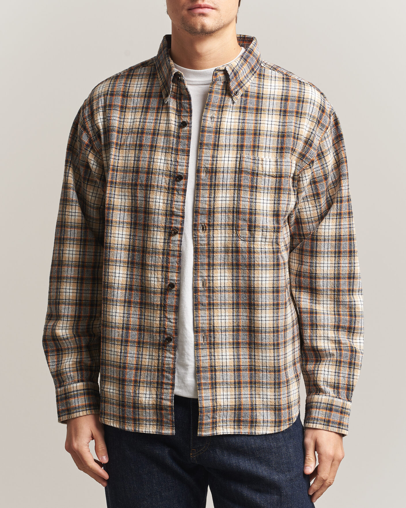 Homme | Chemises | Pendleton | Flannel Button Down Shirt Brown Check
