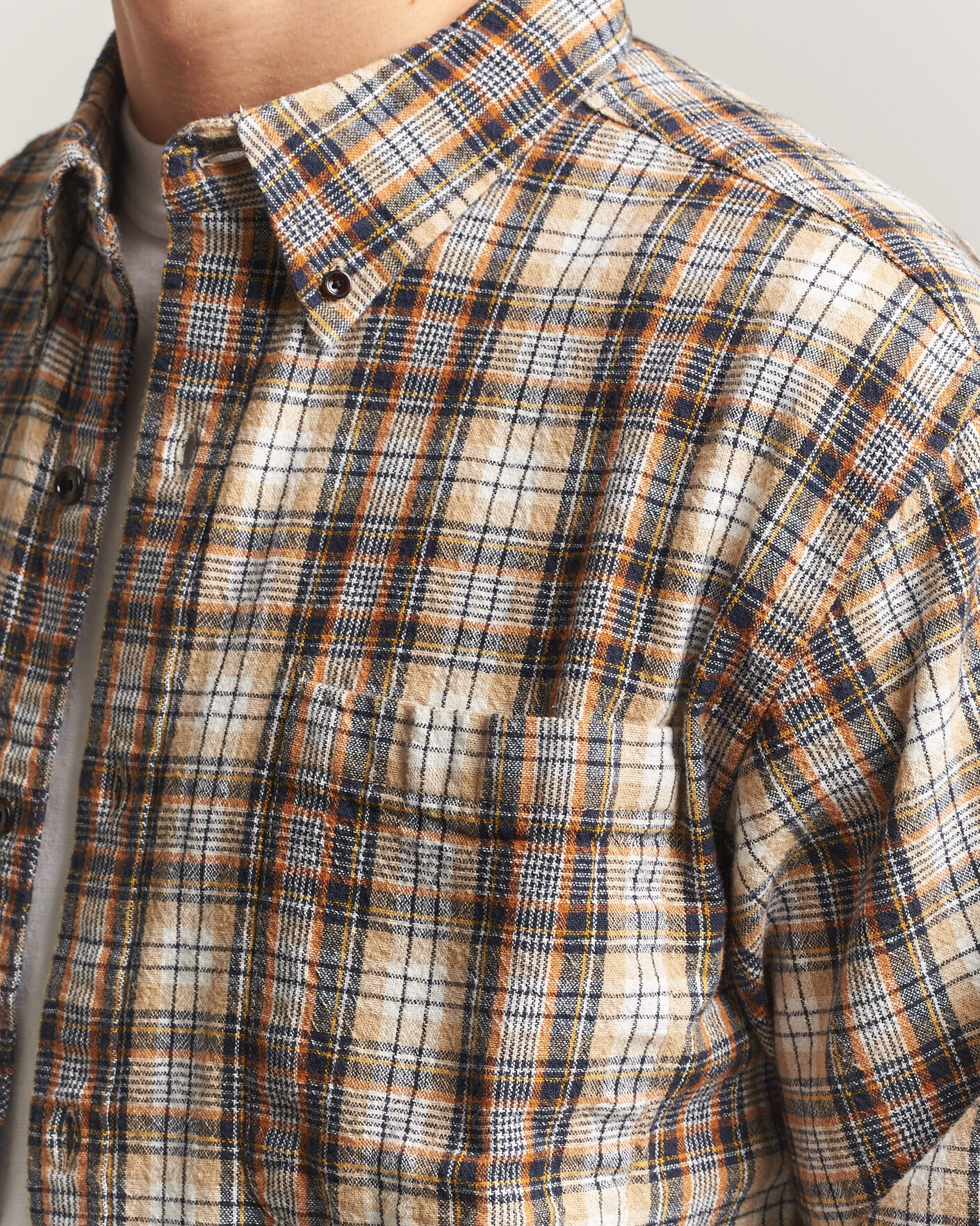 Homme | Chemises | Pendleton | Flannel Button Down Shirt Brown Check
