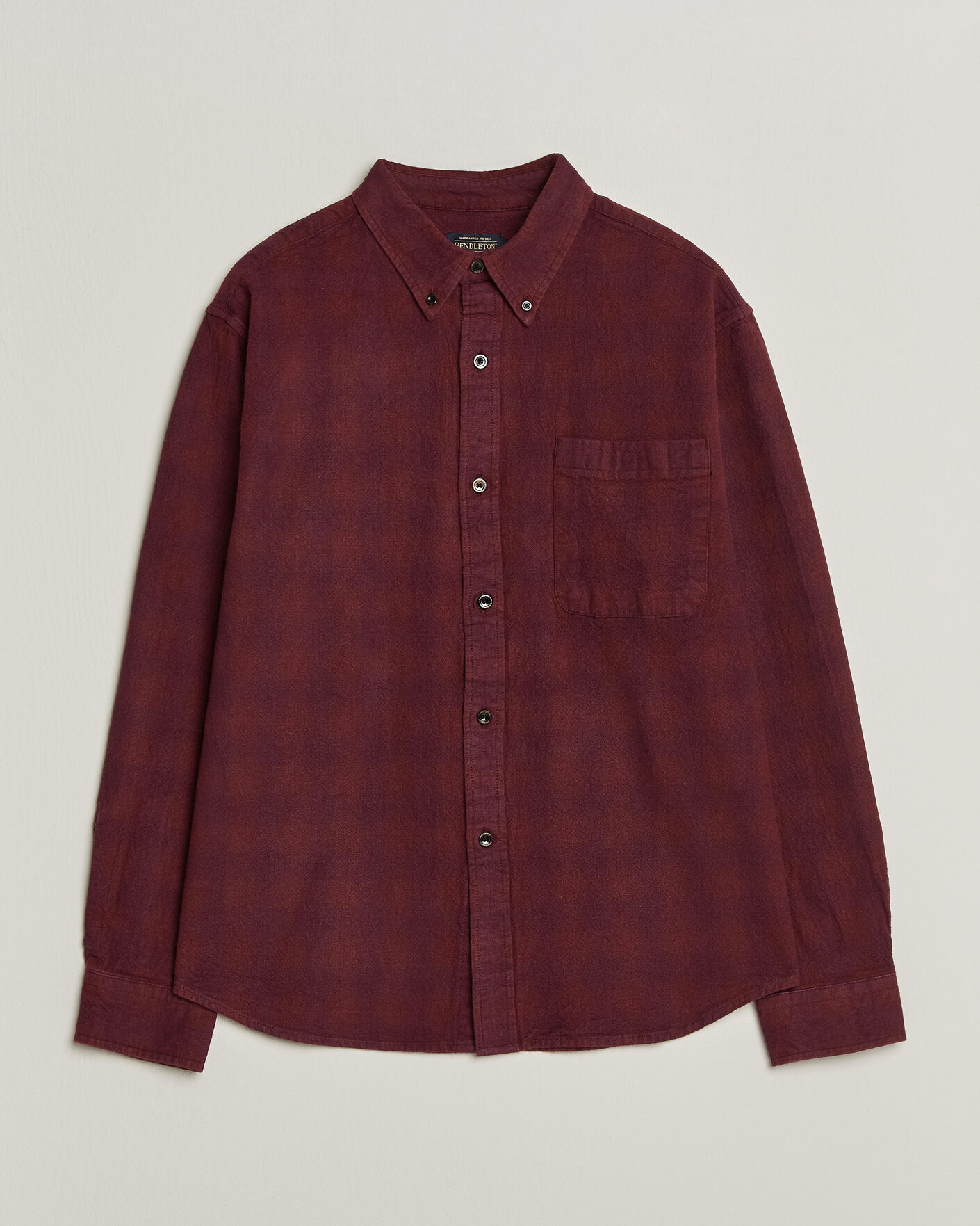 Homme | Chemises | Pendleton | Flannel Button Down Shirt Maroon Plaid